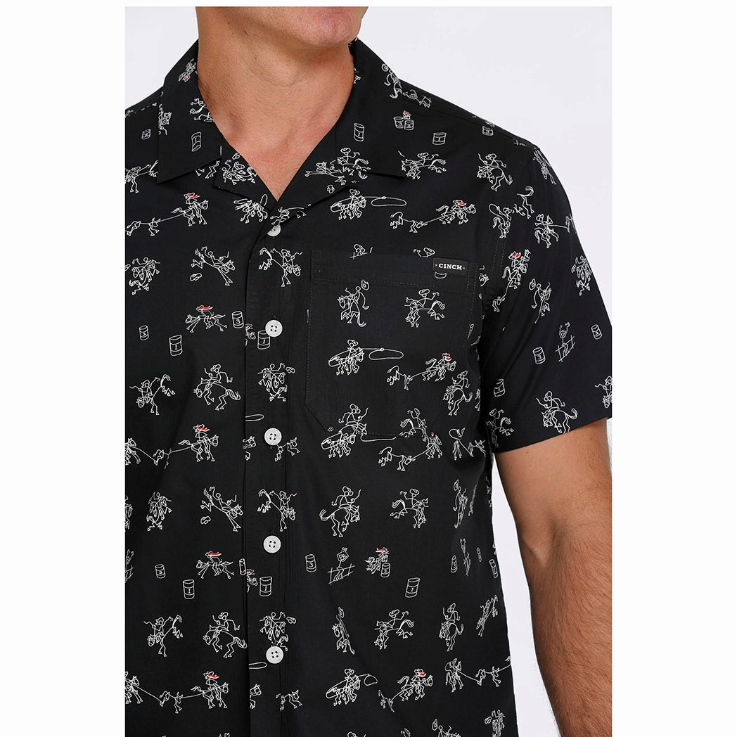 Rooftop Bar Tailored Fit Cinch Men's Cowboy Camp Shirt
