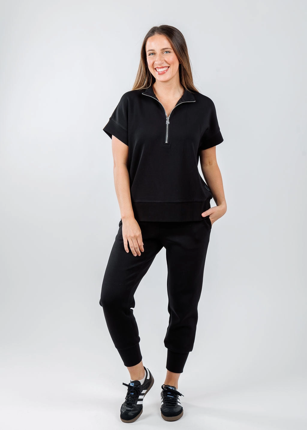 Winter Must-Have Breathable Waist Ritchie Short Sleeve Sweatshirt - Black