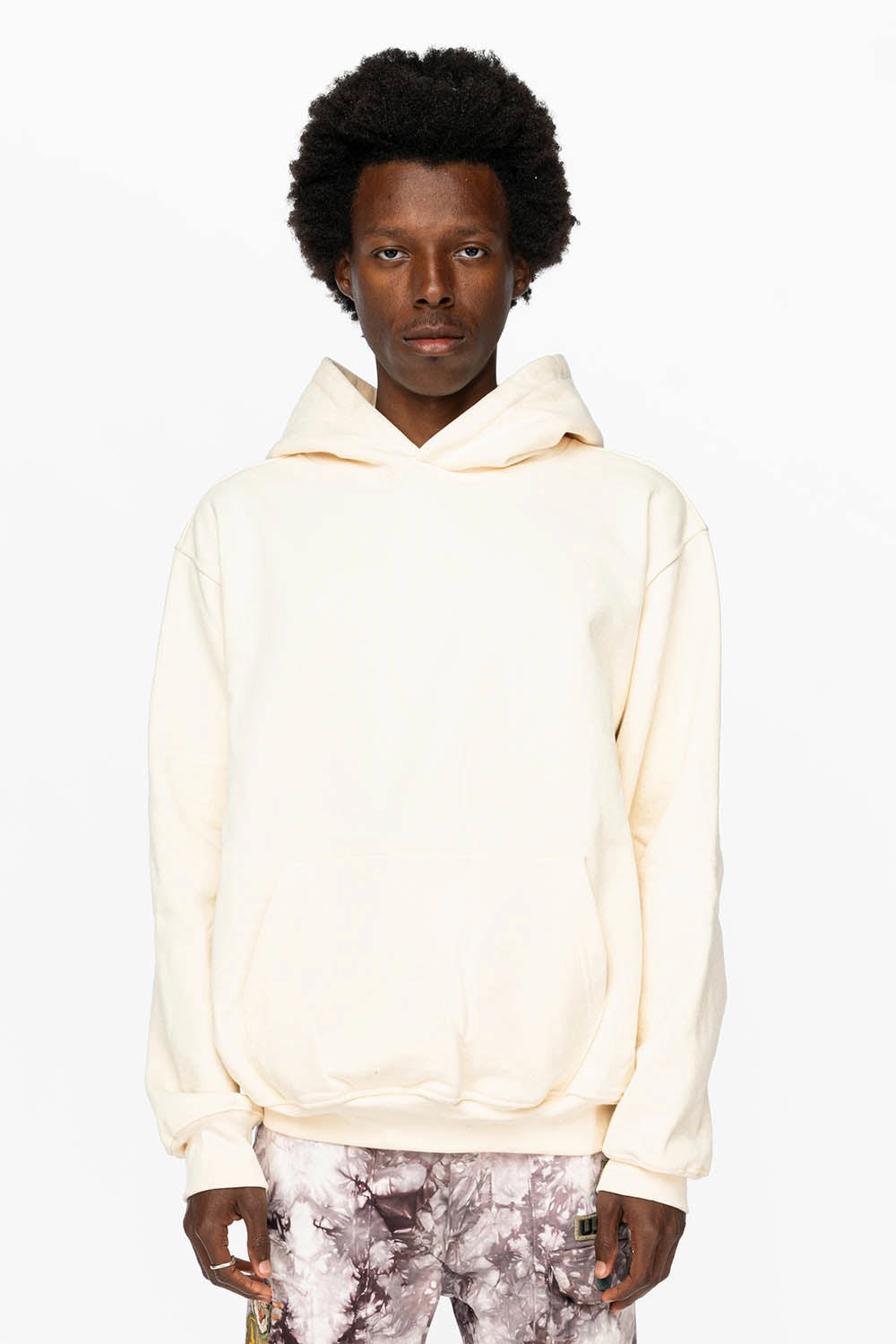 Relaxed Neckline Quick Dry Performance ROBIN??S HEAVY WEIGHT  NATIVE AMERICAN CHIEF PULLOVER HOODIE IN CREAM