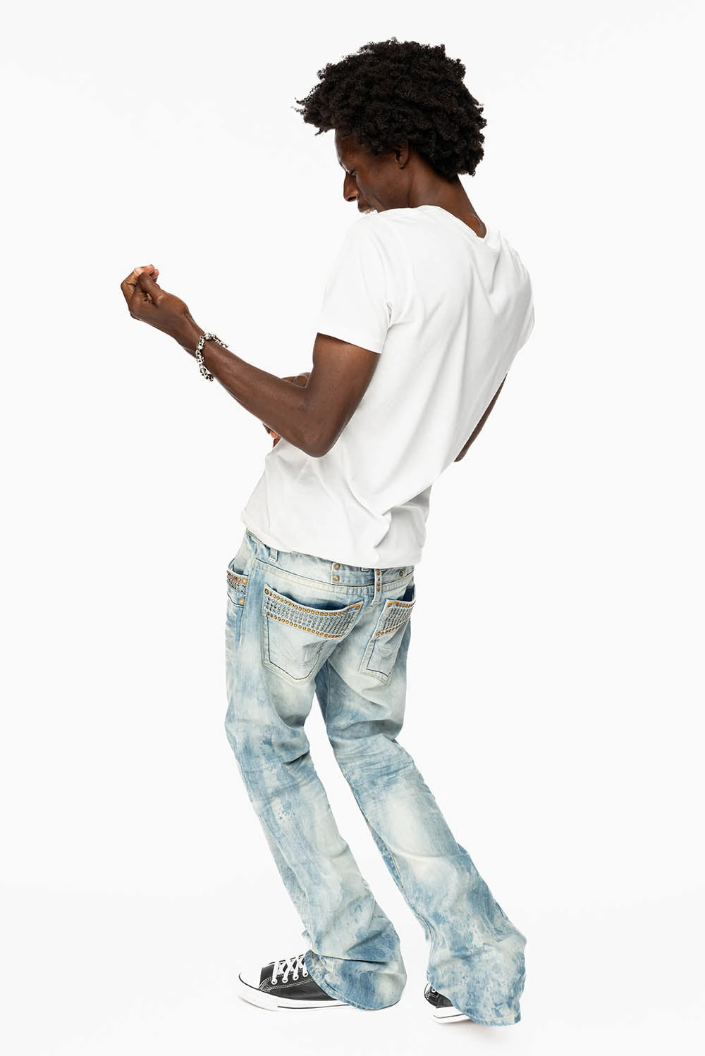 Formal City Walk Party Look Layer Staple ROBIN??S LIMITED EDITION CHEROKEE BLUE WASH WITH MONTANA AND ORANGE CRYSTALS