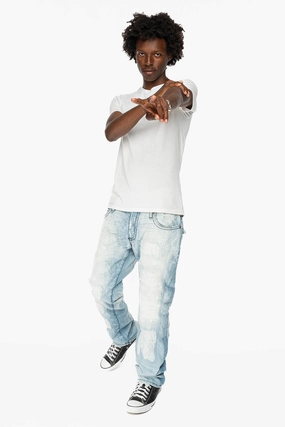 Reliable Outfit Outfit Ready Style ROBIN'S LIMITED EDITION REPAIRED JEANS IN 5D LIGHT BLUE WASH