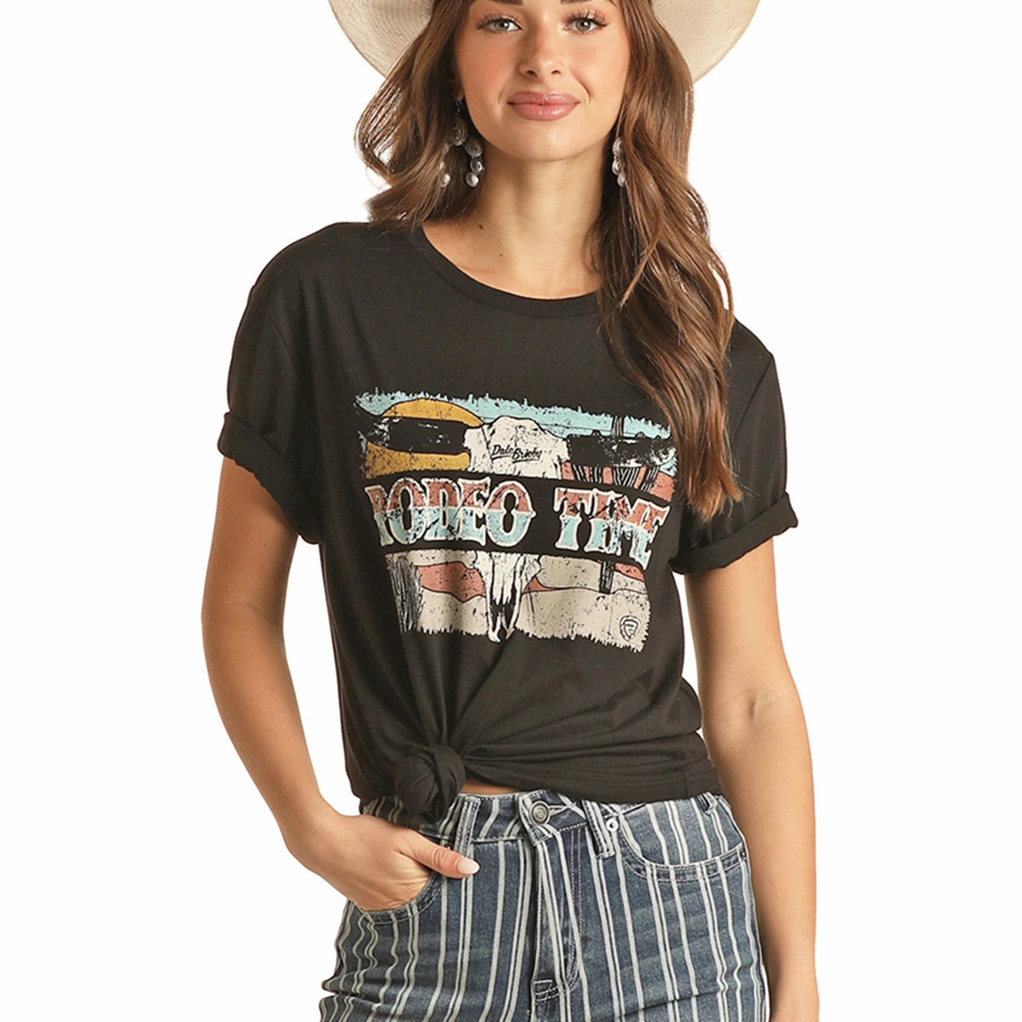 Rock & Roll Cowboy Men's Dale Brisby T-Shirt Polished Placket garden party