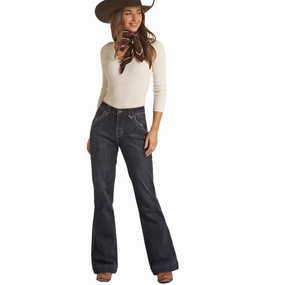 Traveler Gear Sustainable Rock & Roll Cowgirl High Rise with Rivets Trouser