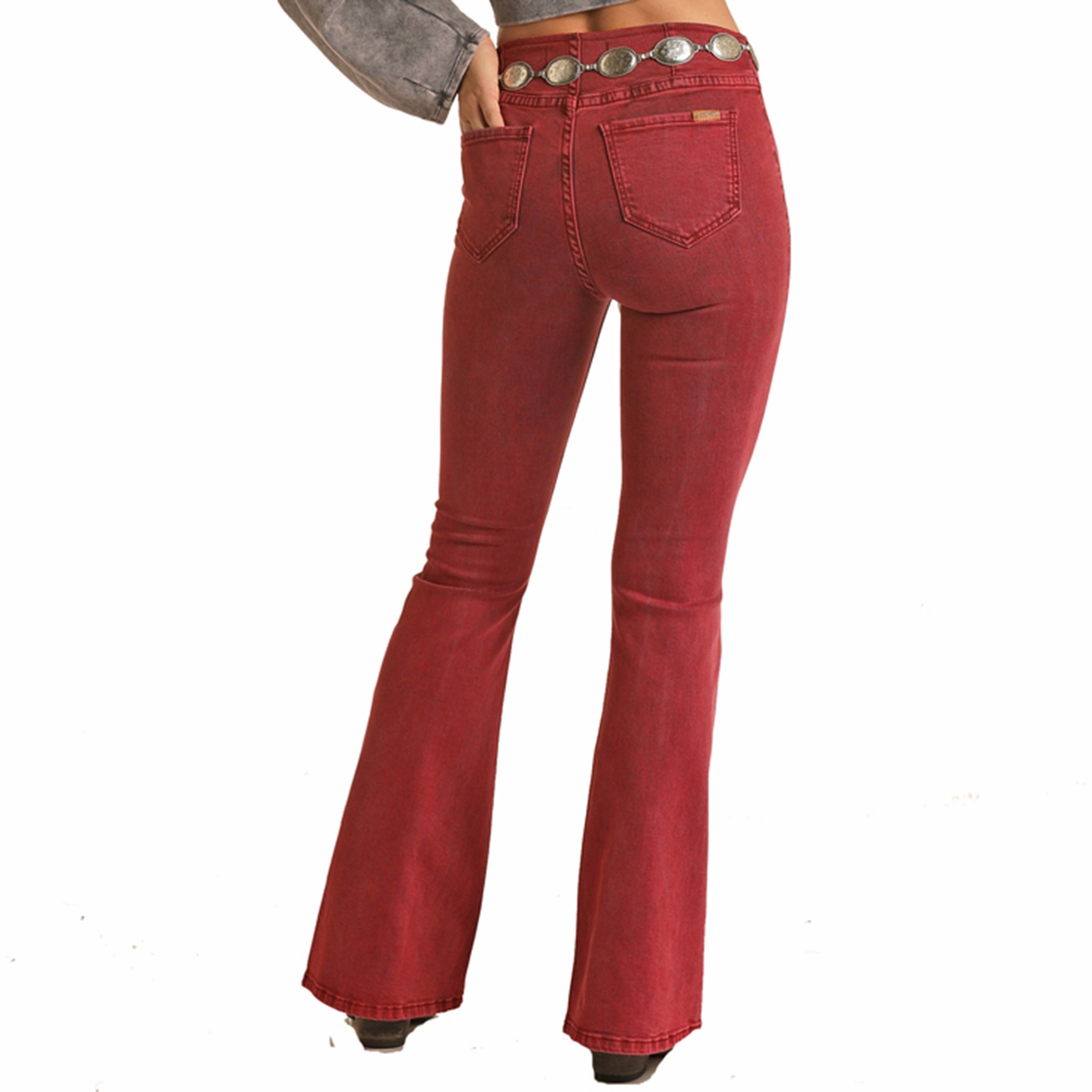 Rock & Roll Cowgirl Windsor Wine Flare Jean Low Impact Manufacturing