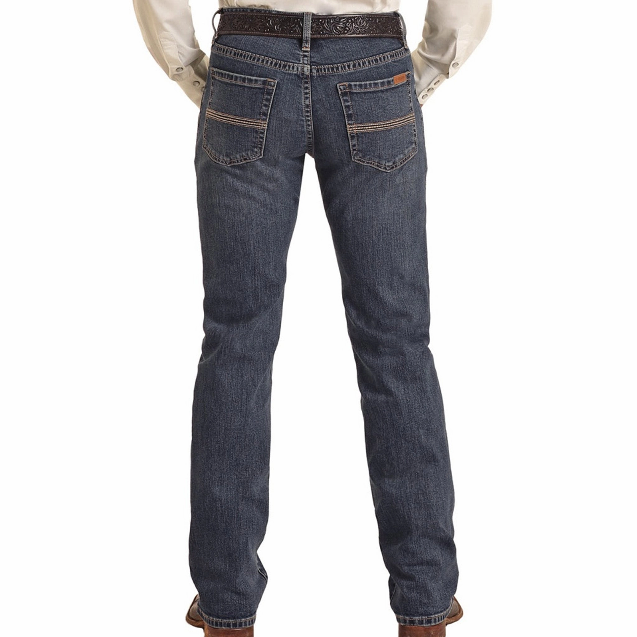 Lightweight Denim Rock & Roll Denim Men's Ivory Stitch Vintage Slim Straight Jeans