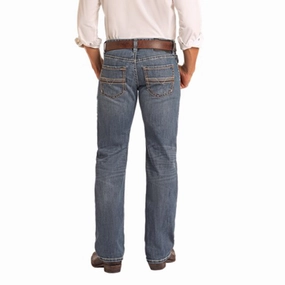 Trendy Choice Rock & Roll Denim Men's Pistol Straight Leg Jeans
