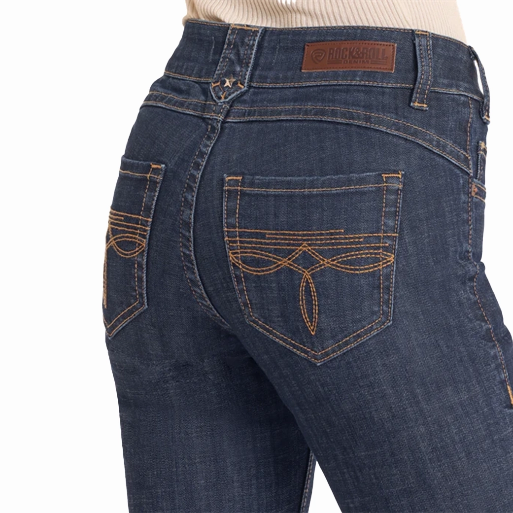 Rock & Roll Denim Women's Dark Wash Trouser Jean Fashion friendly