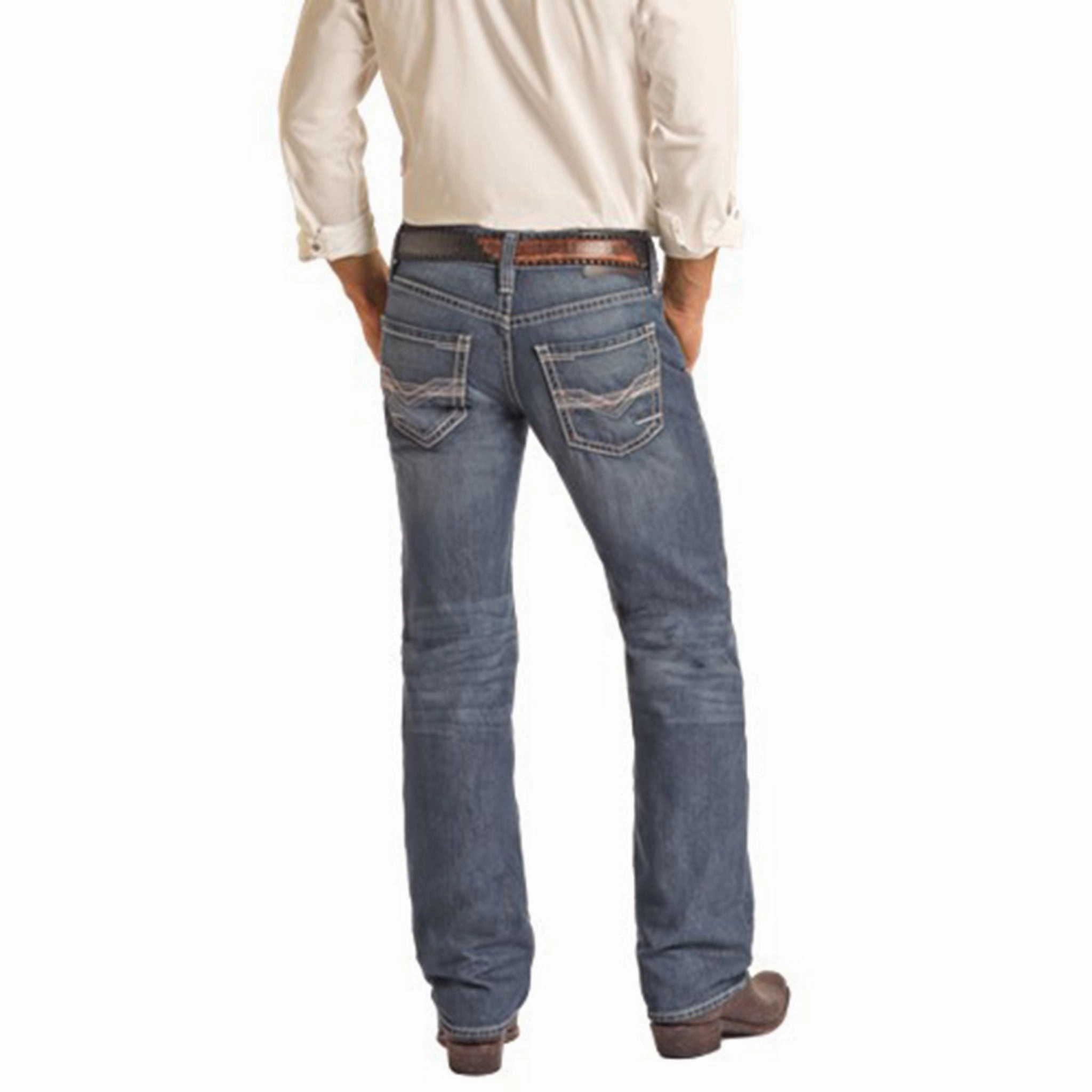 Trend Setter Chill Outfit Rock & Roll Men's 2 Tone Pistol Dark Vintage Jeans