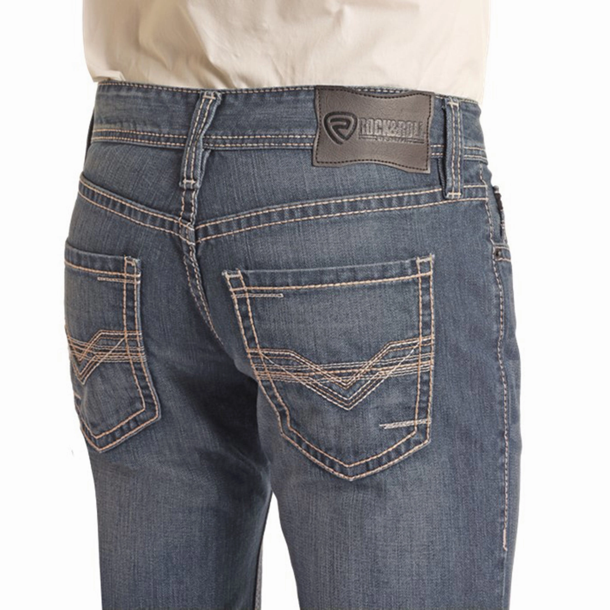 Standard Piece Beach Day Modern Rock & Roll Men's 2 Tone Pistol Dark Vintage Jeans