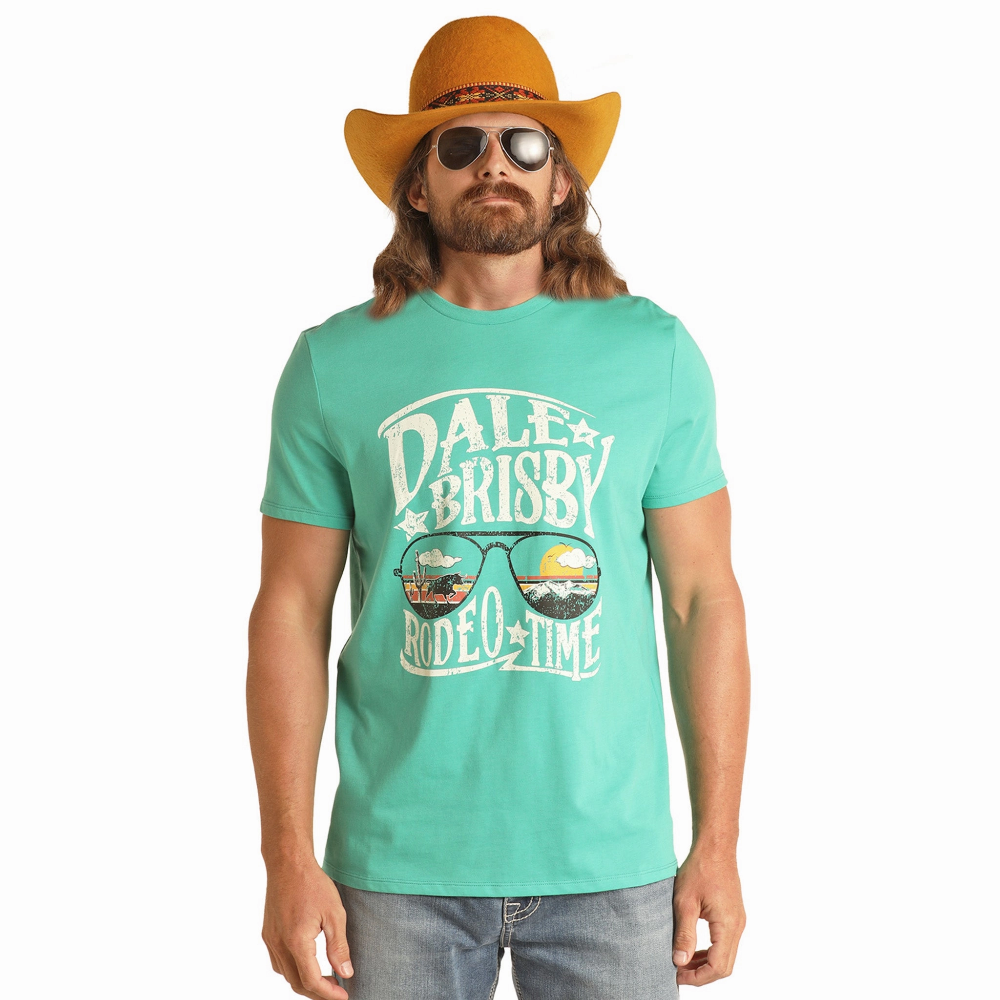 tall size Effortless Comfort Rock & Roll Men's Dale Brisby Rodeo Time Tee