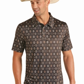 Polished Placket Beach Attire Rock & Roll Men's Short Sleeve Polo