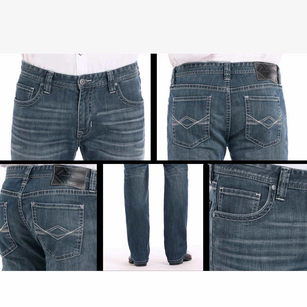 Party Look Weekend Warrior Quick Drying Fabric Rock & Roll Revolver Straight Slim Jean