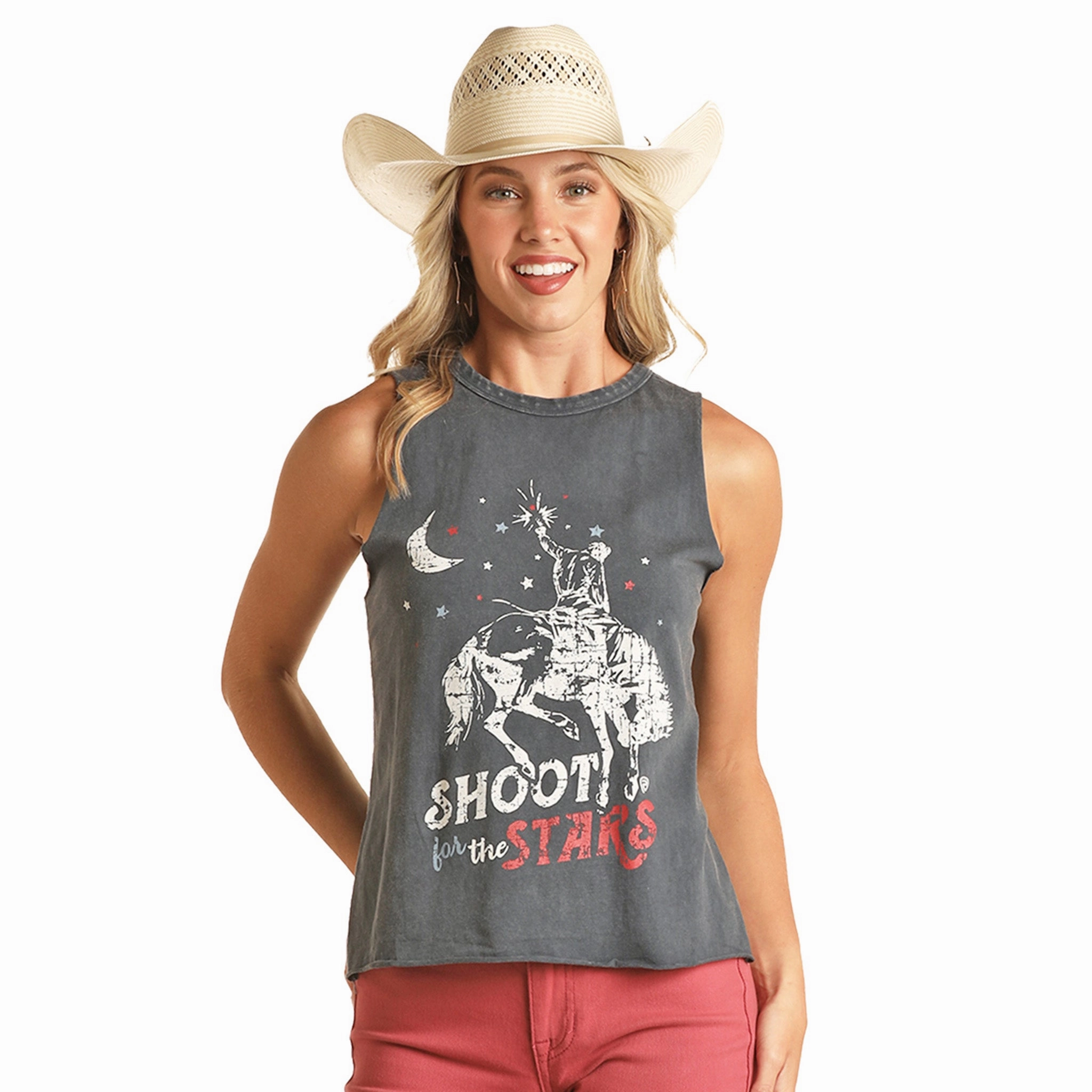 Rock & Roll Shoot 4 Stars Tank Interlock Knit