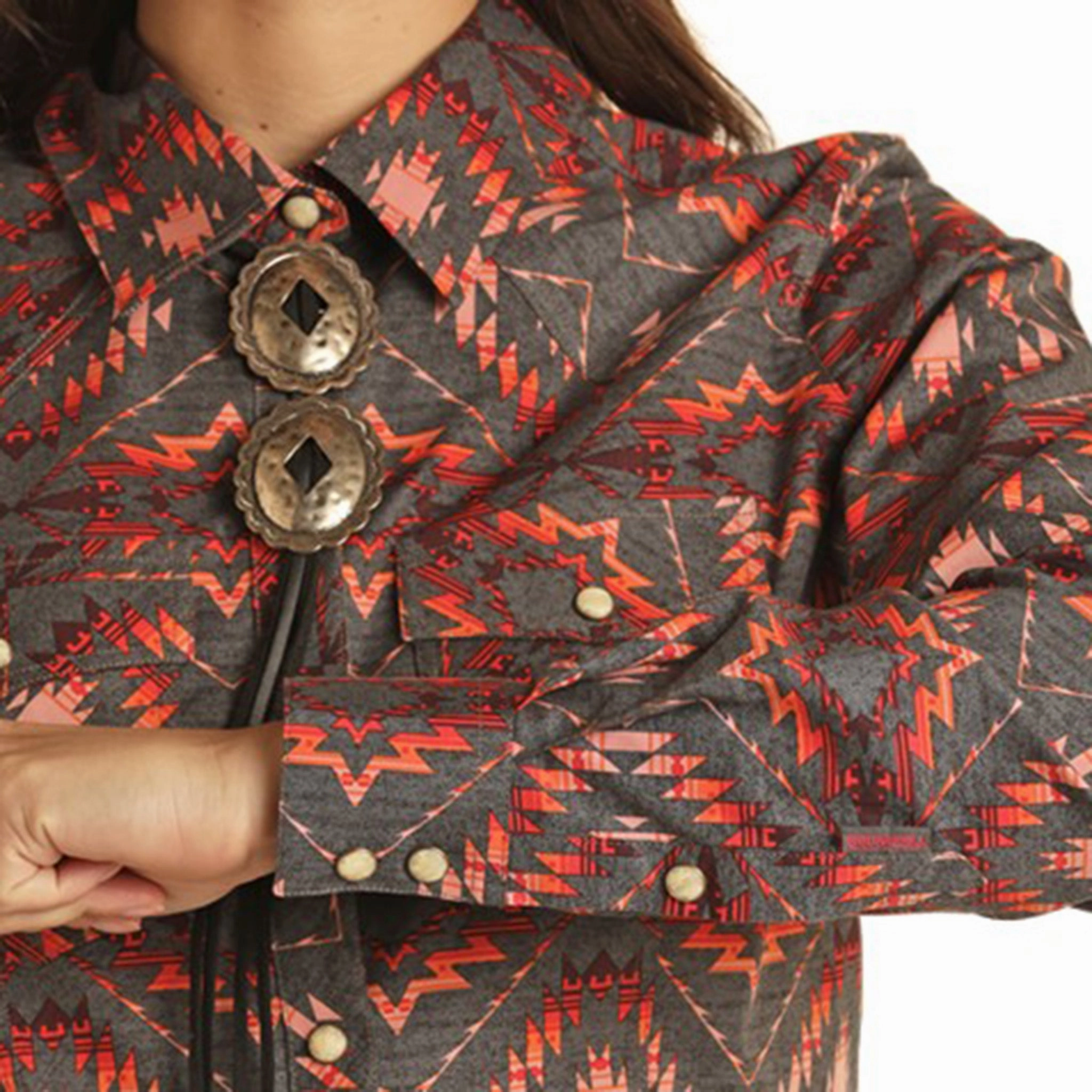 Rock & Roll Women's Aztec Print Shirt AntiFade Treatment