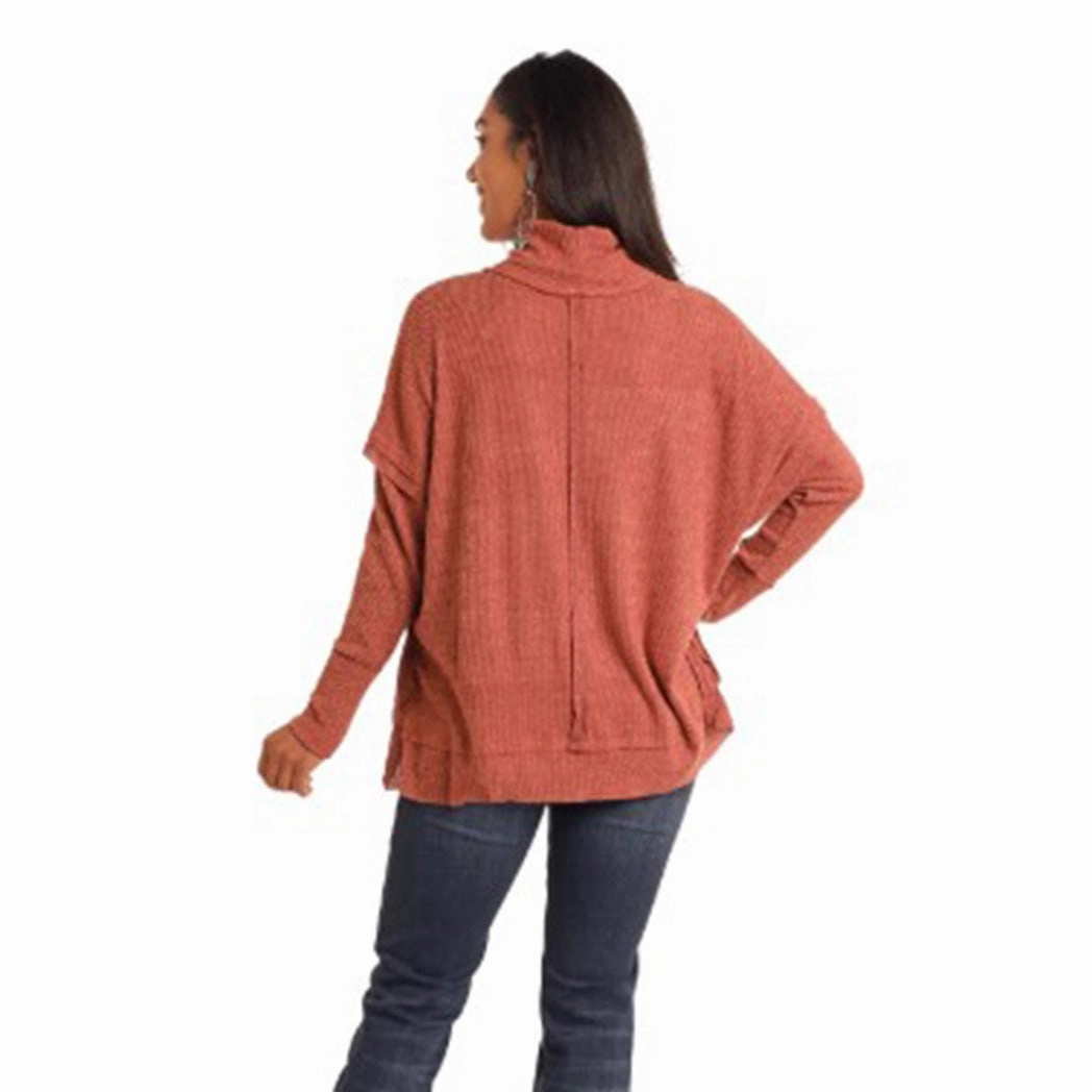 Lightweight Jacket Rock & Roll Women's Mauve Cactus Turtleneck