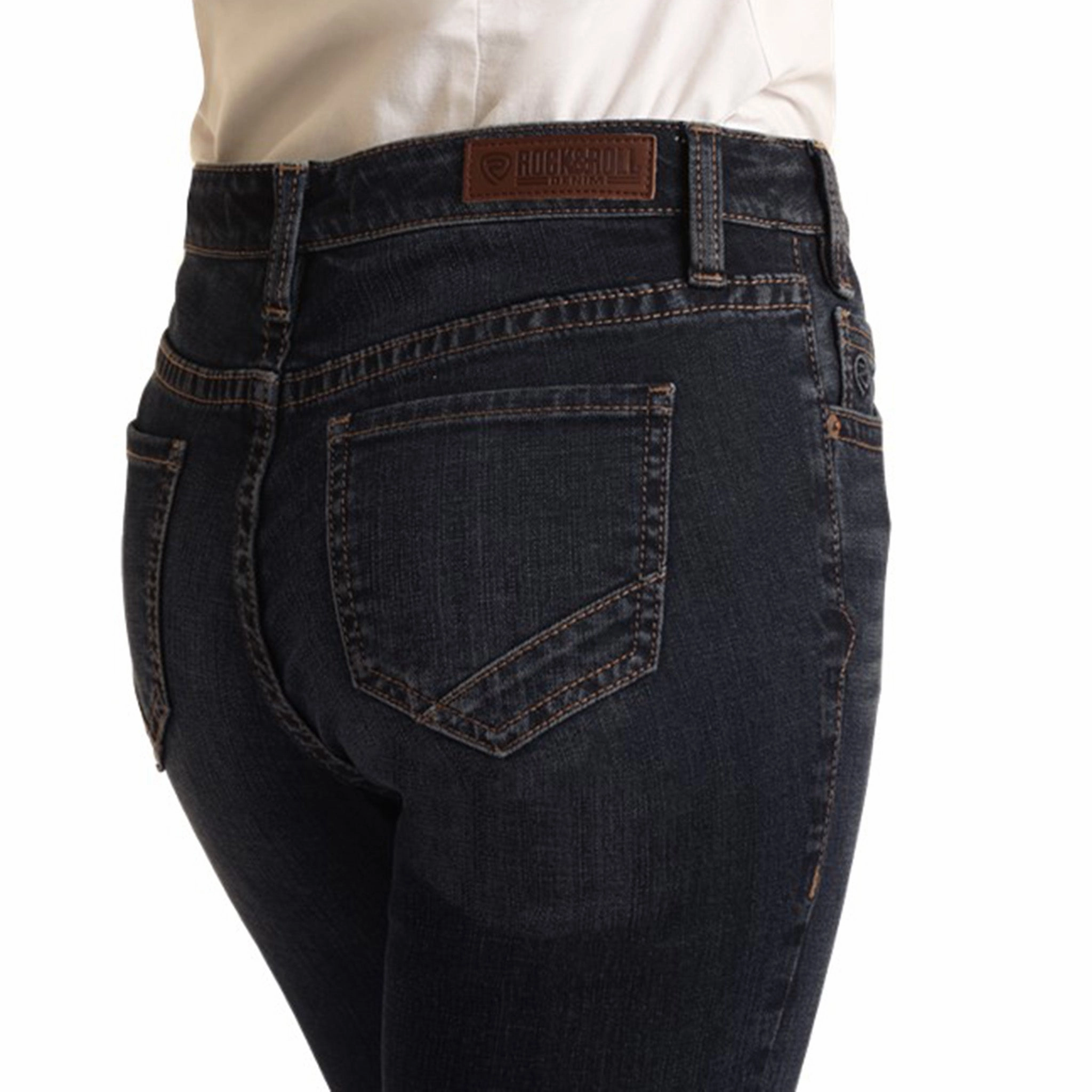 All Use Wear Natural Look Rock and Roll Denim Women's Dark Wash Riding Denim