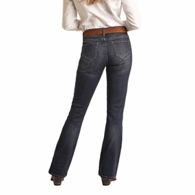 Rock and Roll Denim Women's Dark Wash Riding Denim Artist Vibe Everyday