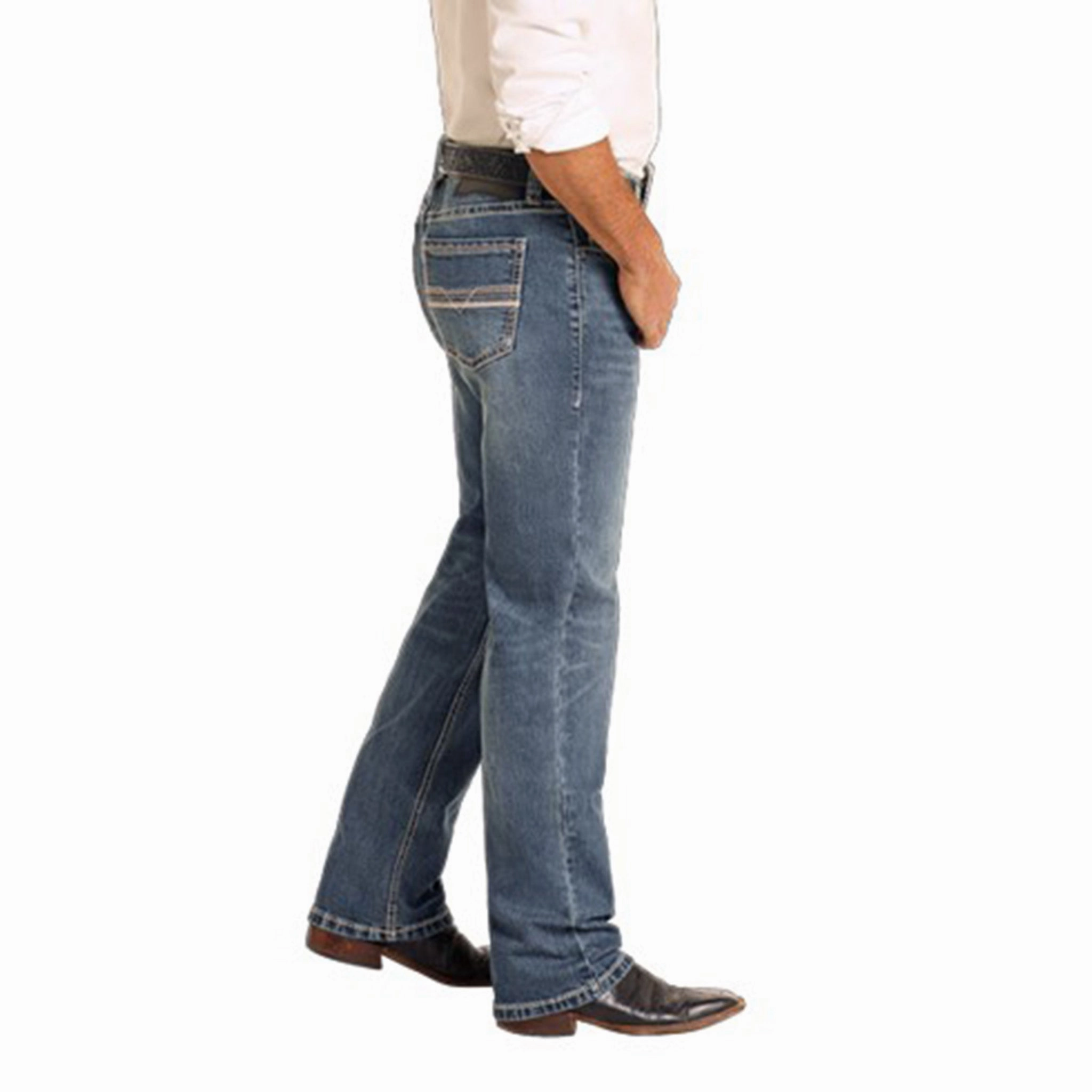 Rock and Roll Slim Fit Rope Stitch Straight Leg Outerwear Friendly Neutral Loose