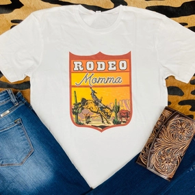 Rodeo Momma Tee MoistureWicking Material stain resistant coating