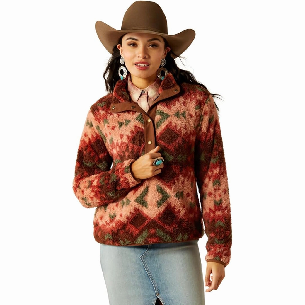 Ariat Women's Berber Snap Front Sweater Zipper Closure System