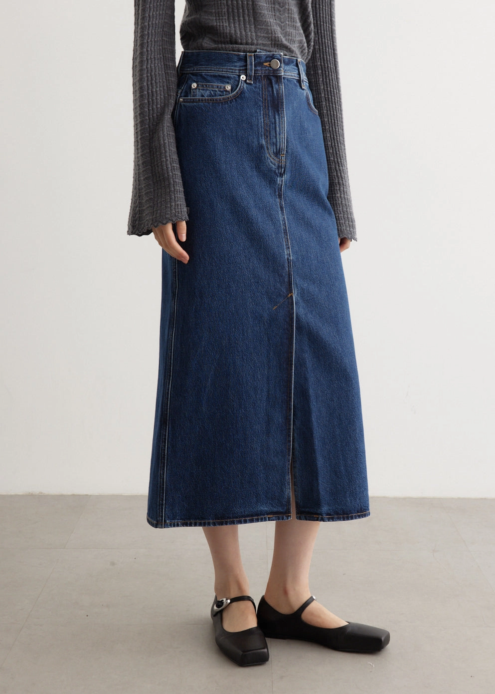Trend Ready Timeless Trend Rona Long Denim Skirt