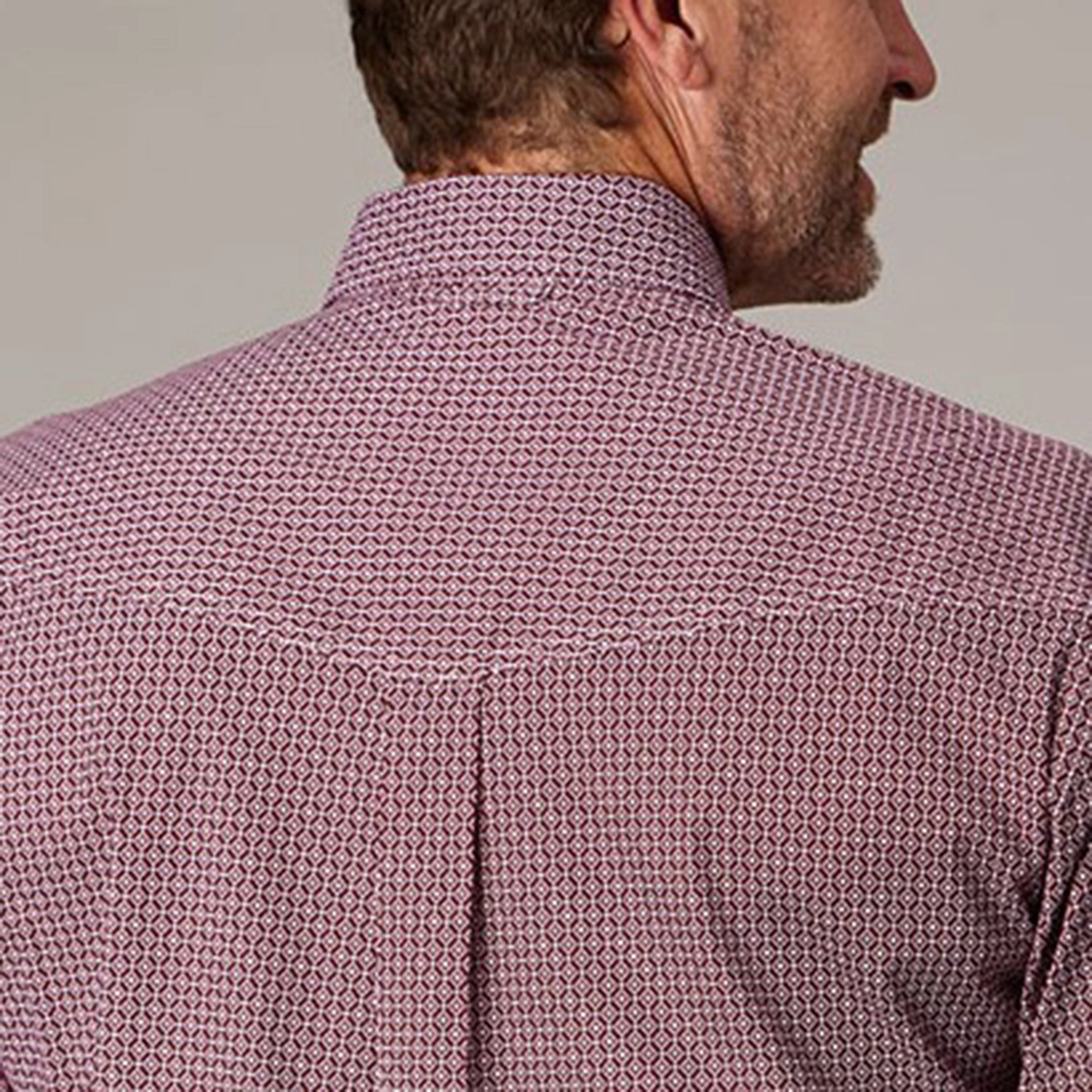 Anti-static Roper Men's Red Geo Print Long Sleeve