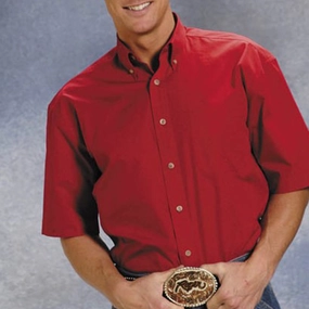 Roper Men's Solid Red Shirt Timeless Appeal Warm Layers