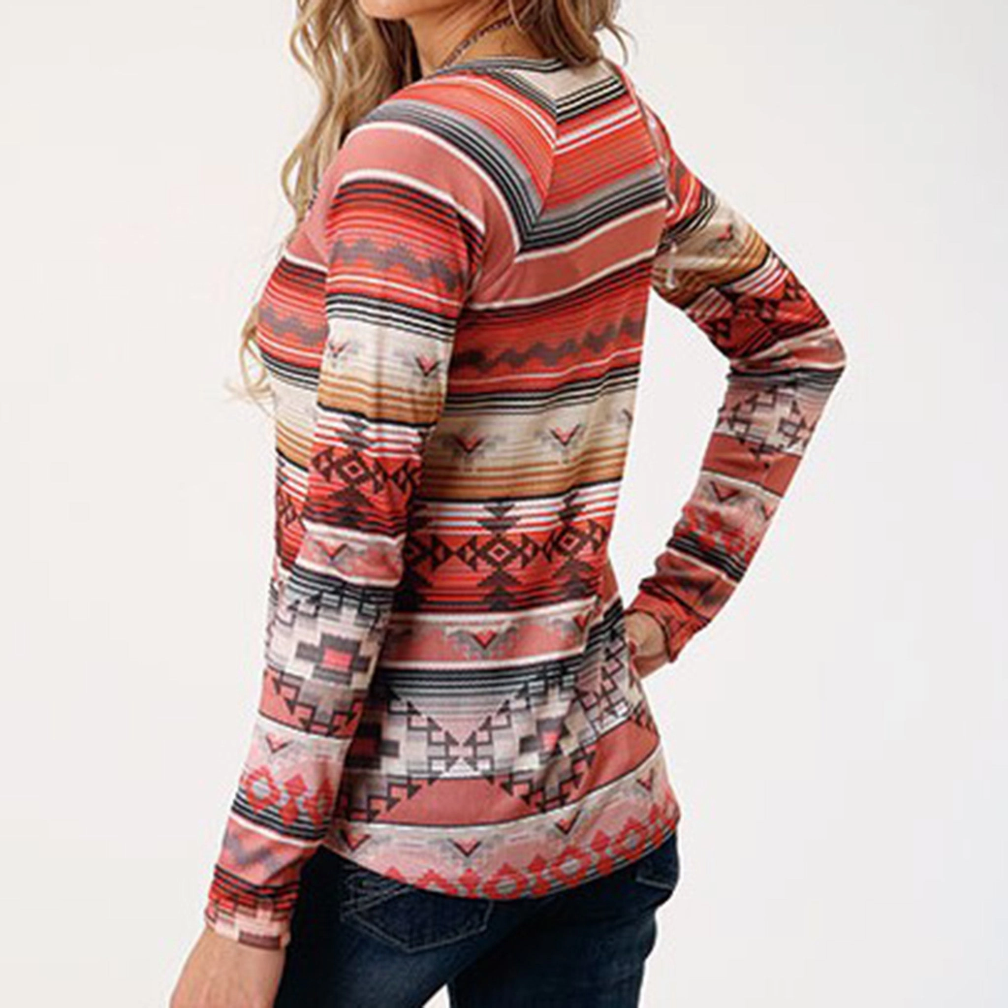 Everyday Jacket Roper Women's Multi Aztec Long Sleeve