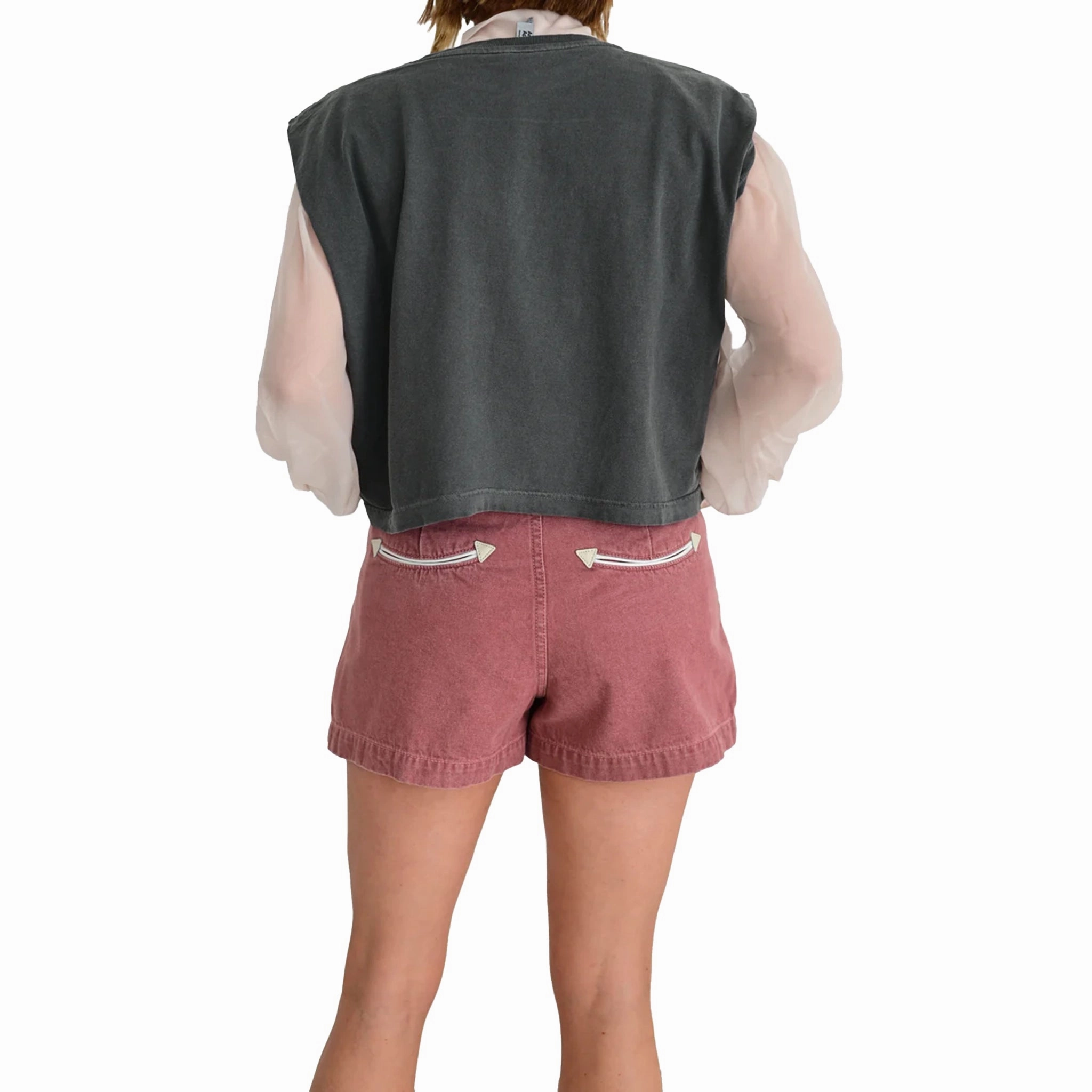 All Round Fit Rose Yoke Denim Shorts