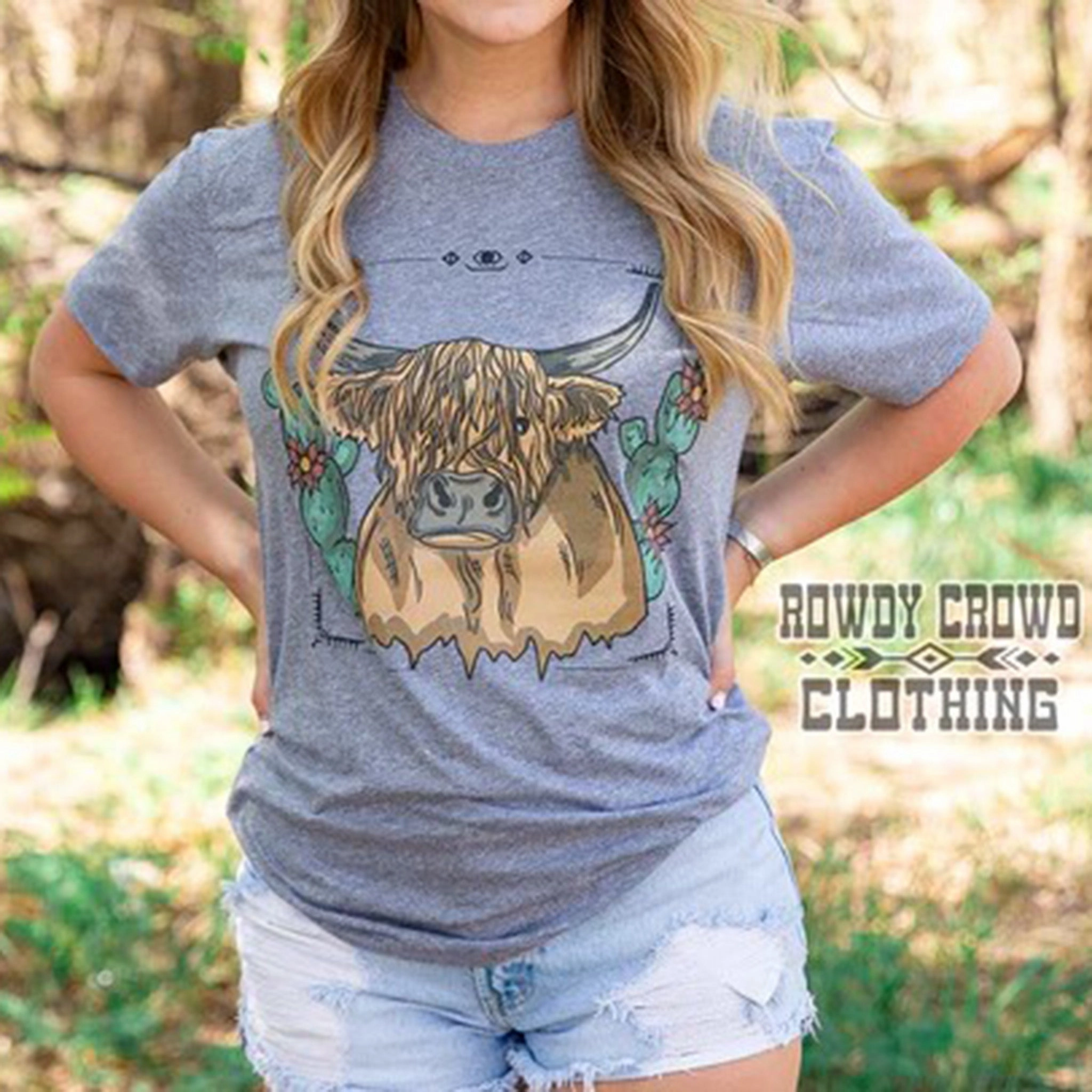 Rowdy Crowd Clothing Swanky Highlander Tee Durable Reinforced Shoulders Colorfast Dye Method