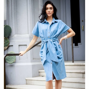 Effortless Layering Cezele Women's Denim Dress