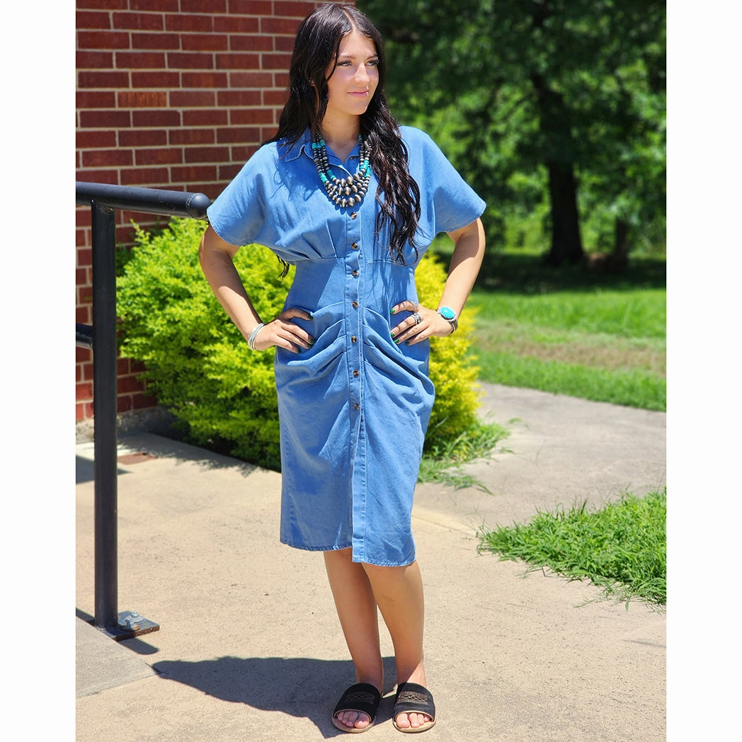 Flattering Design Wear Cezele Women's Denim Dress