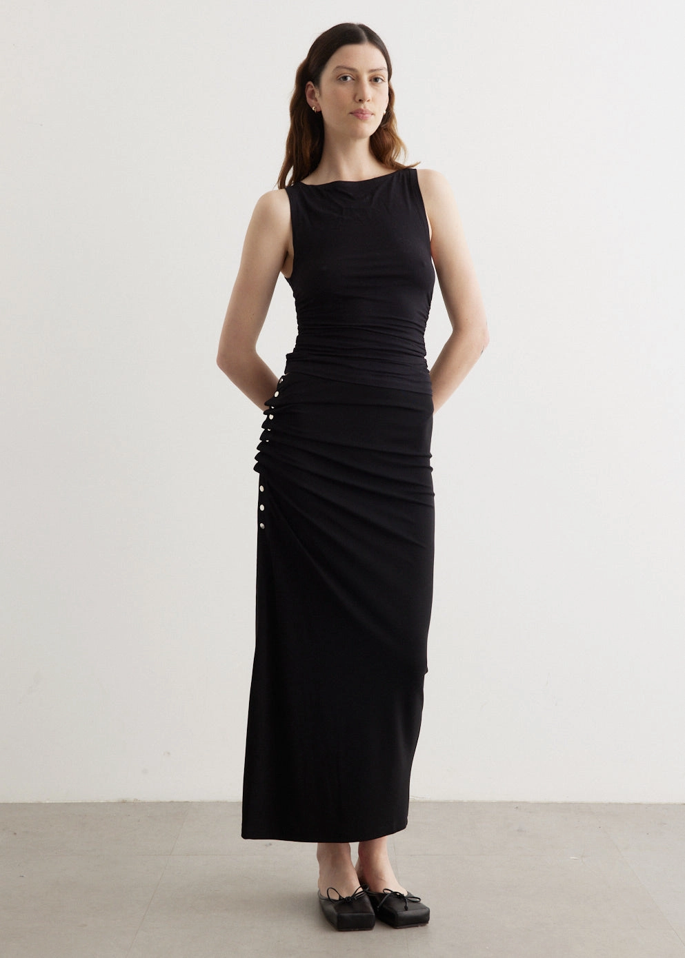 Neutral Tones Ruch Detailed Skirt