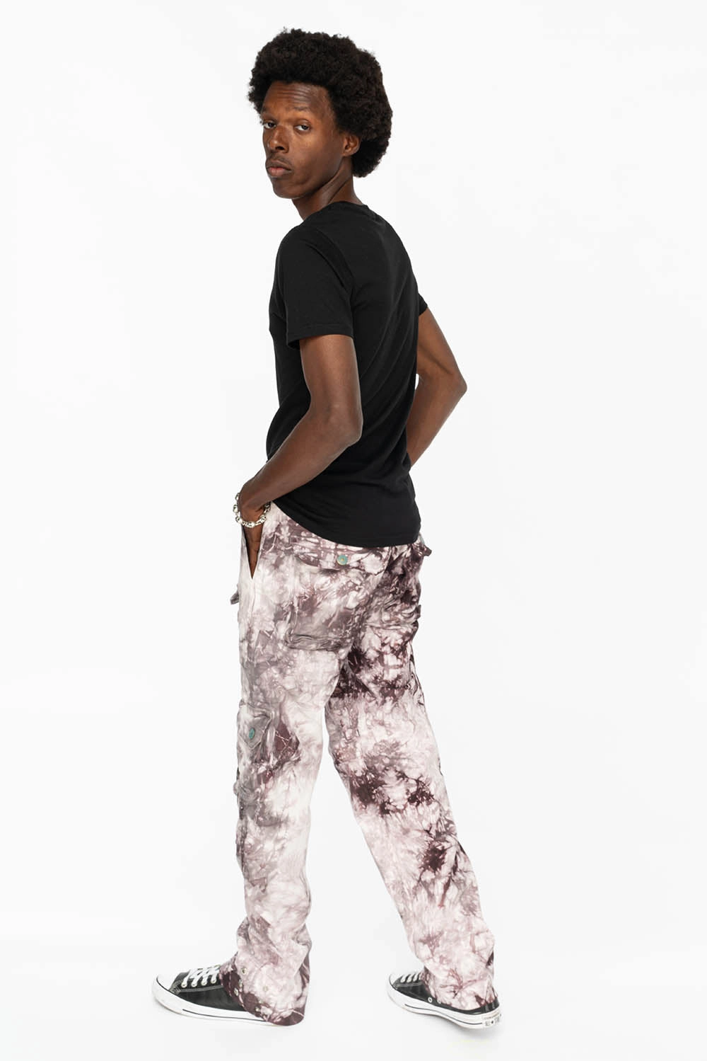 Weekend Uniform Trendy Wear ORIGINAL ROBIN??S JEAN CALL OF DUTY CARGO PANTS IN CRYSTAL TIE DYE PURPLE