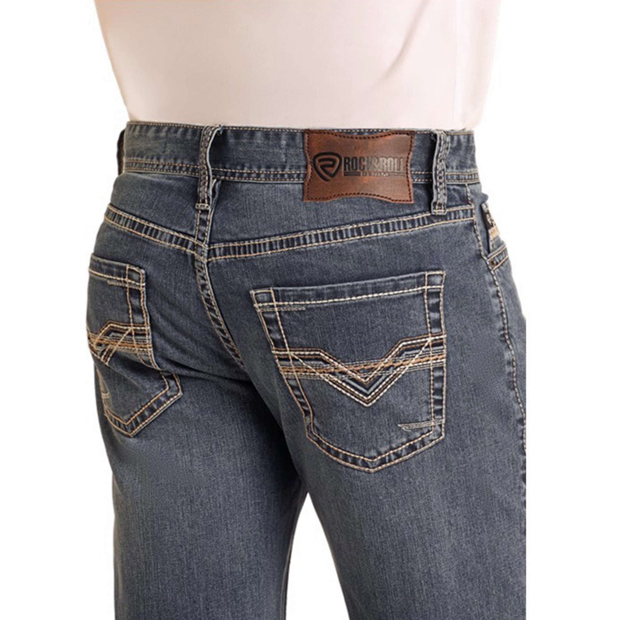 Rock & Roll Men's Medium Double Barrel Straight Leg Jean Weekend Getaway Minimalist Breathable Brunch Outfit Casual