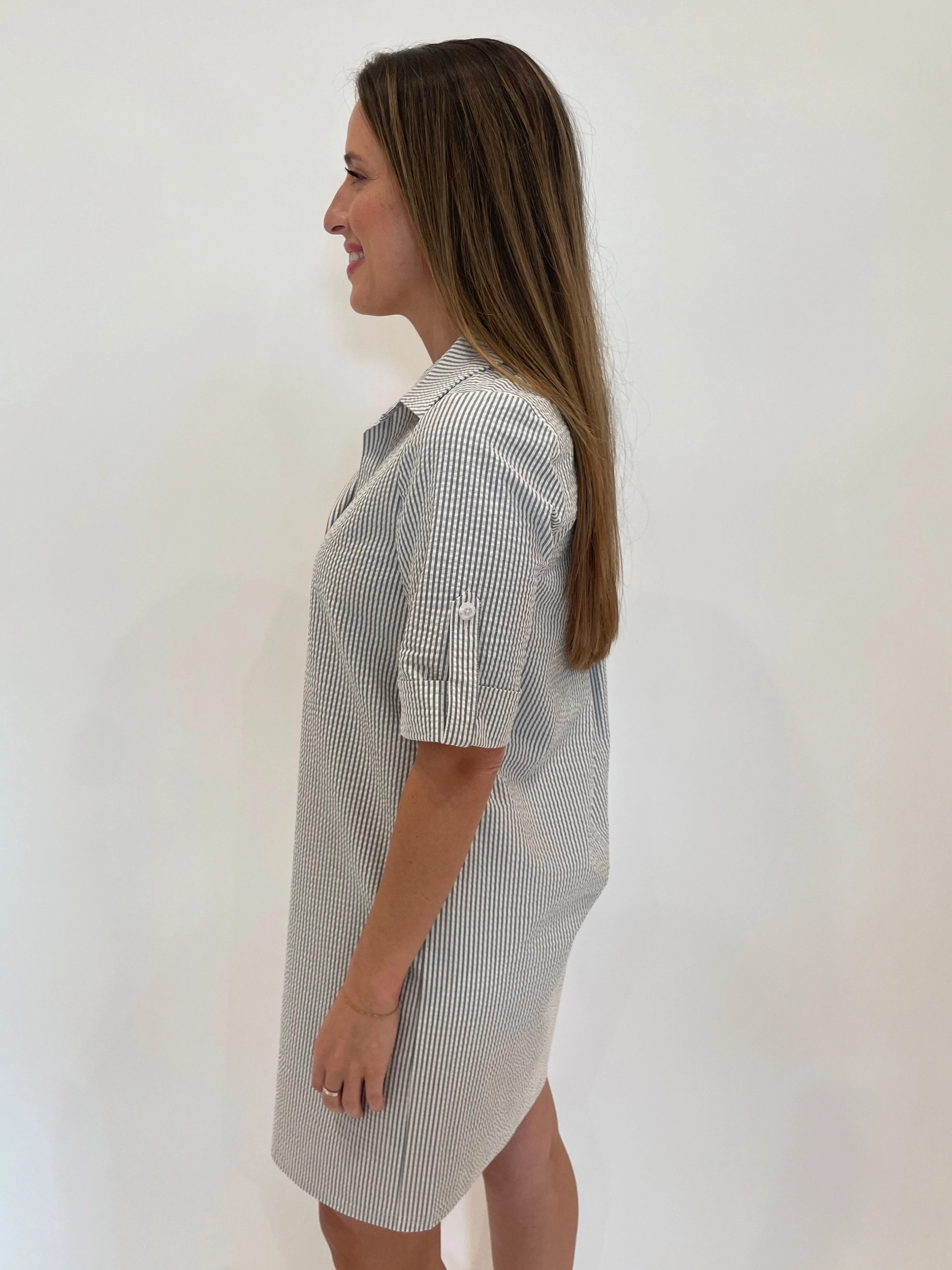 Ryan Collared Dress - Black Sporty-Look