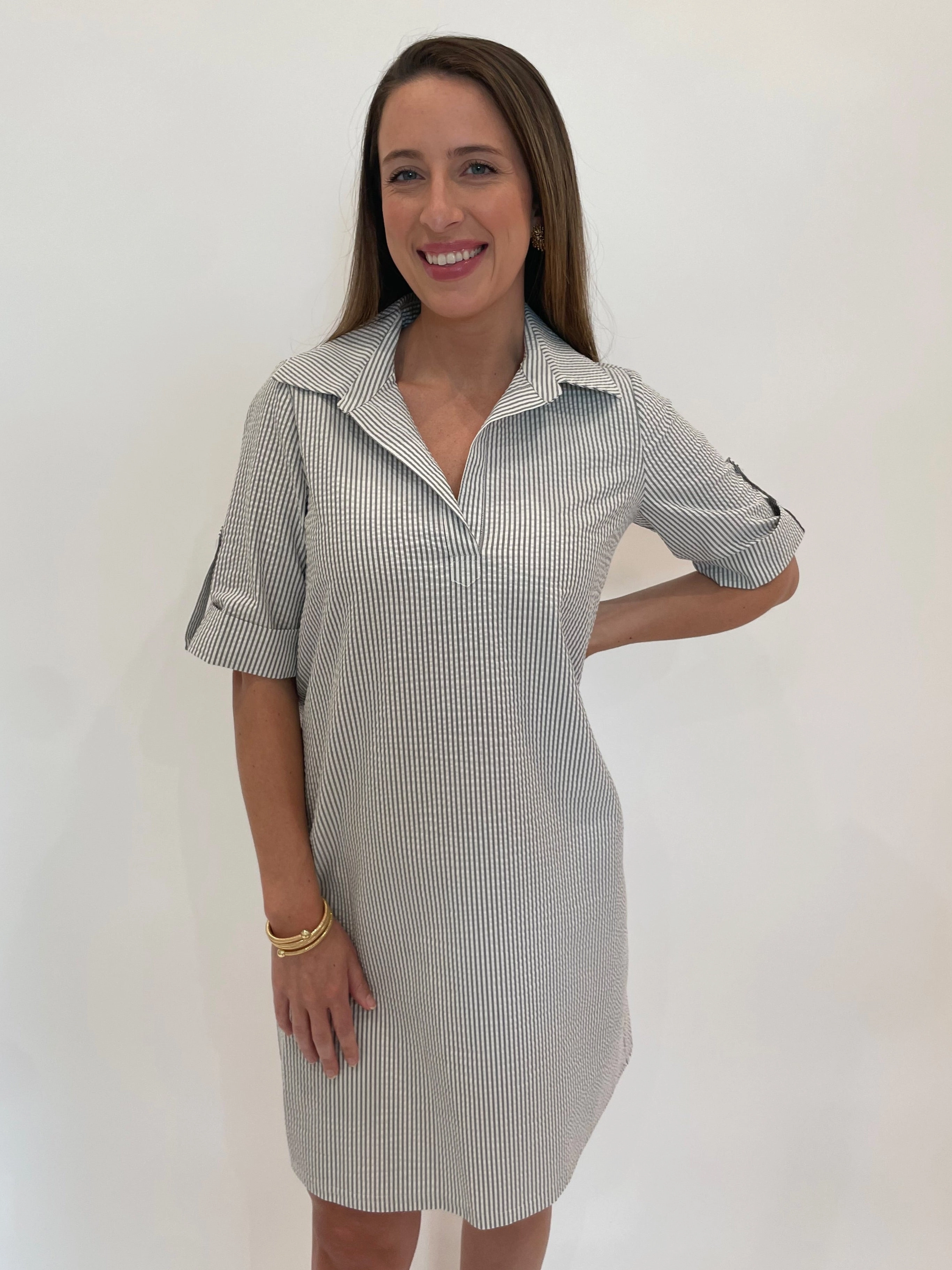 Ryan Collared Dress - Black Sister Charm