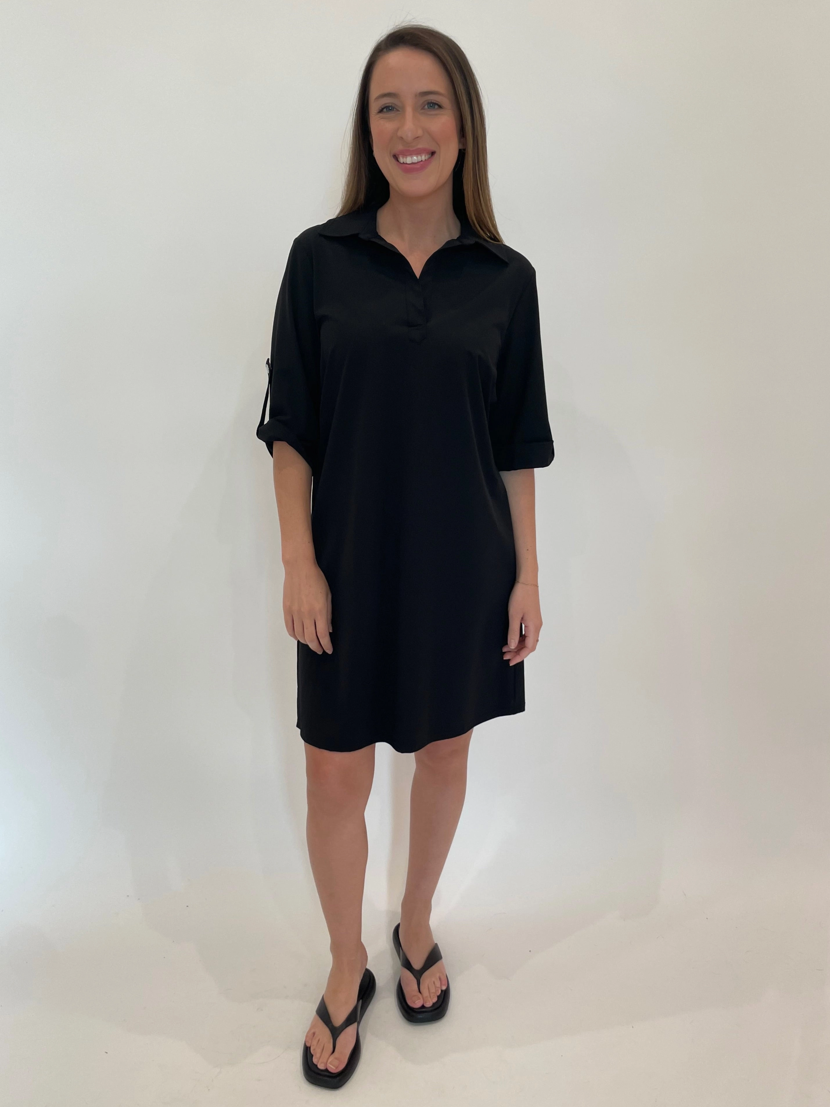 Ryan Tech Dress - Onyx Body Positive