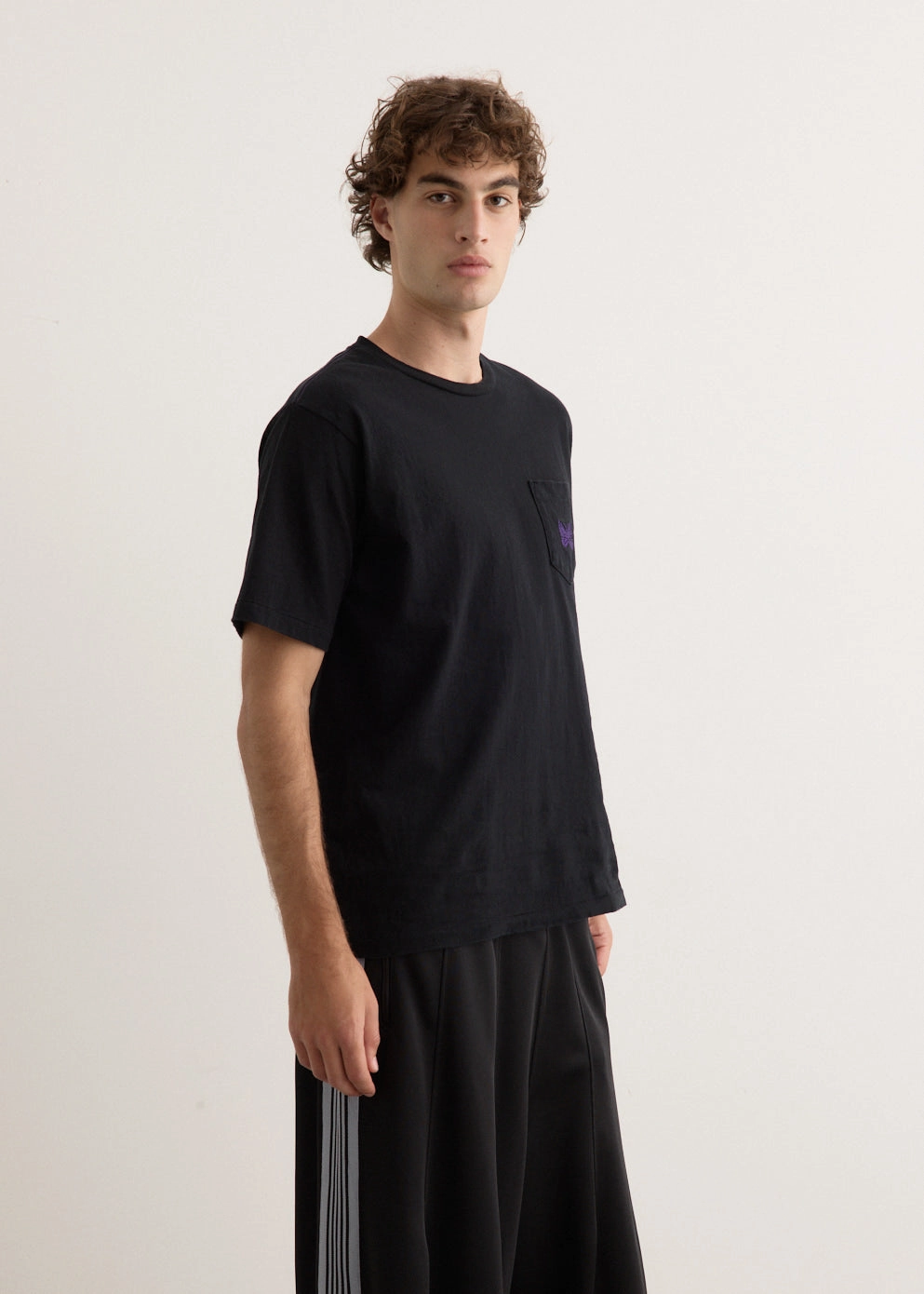 S/S Papillon Emblem Pocket T-Shirt Sublimation Printed Collar Relax Style Trend