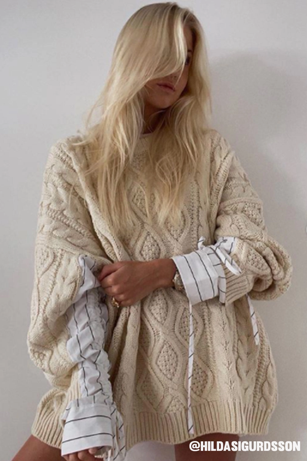 Comfy Layer Non Irritating Label Sadie Shirt Combo Knit Pullover