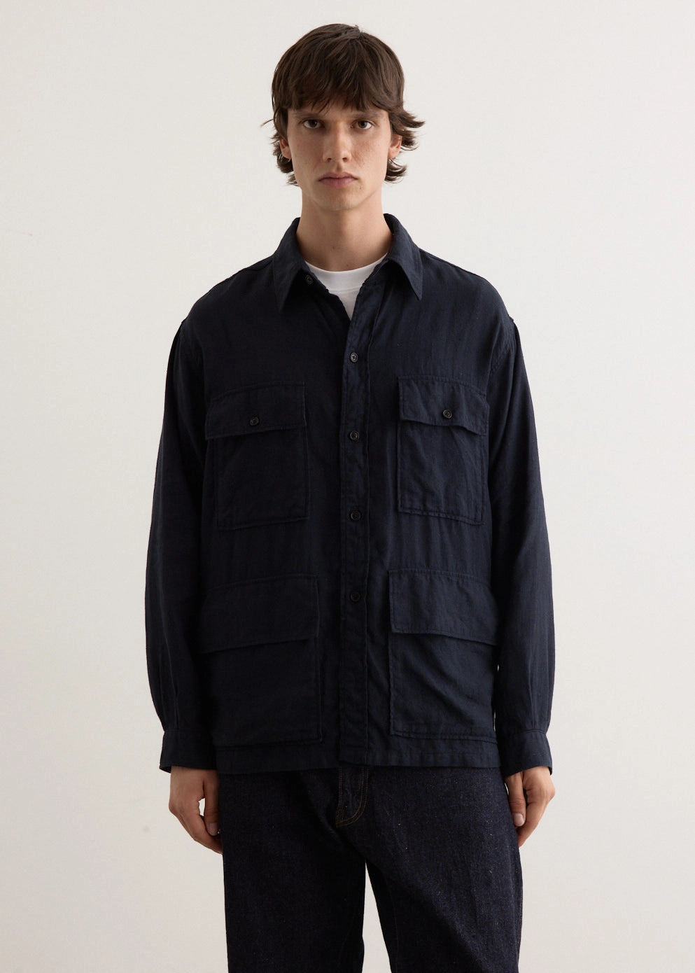 Safari Shirt Jacket NonChafing Seam Placement Autumn Wear