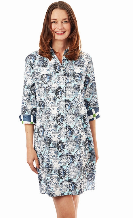 Office Glam Trendy summer outfit Sag Harbor Dress - Chinoiserie Print