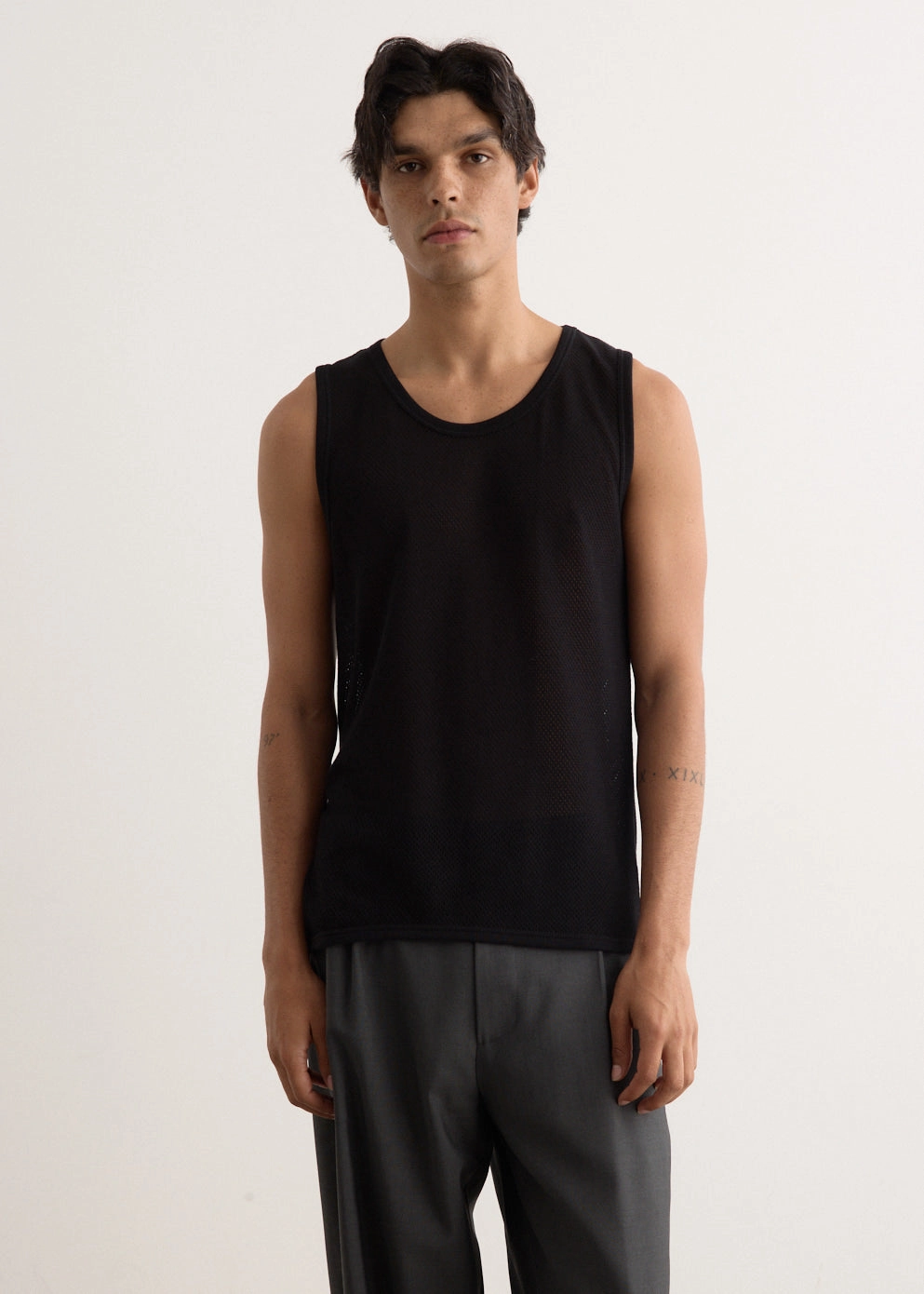 Adults Only Mesh Top Fashion Essential Stone Wash Process