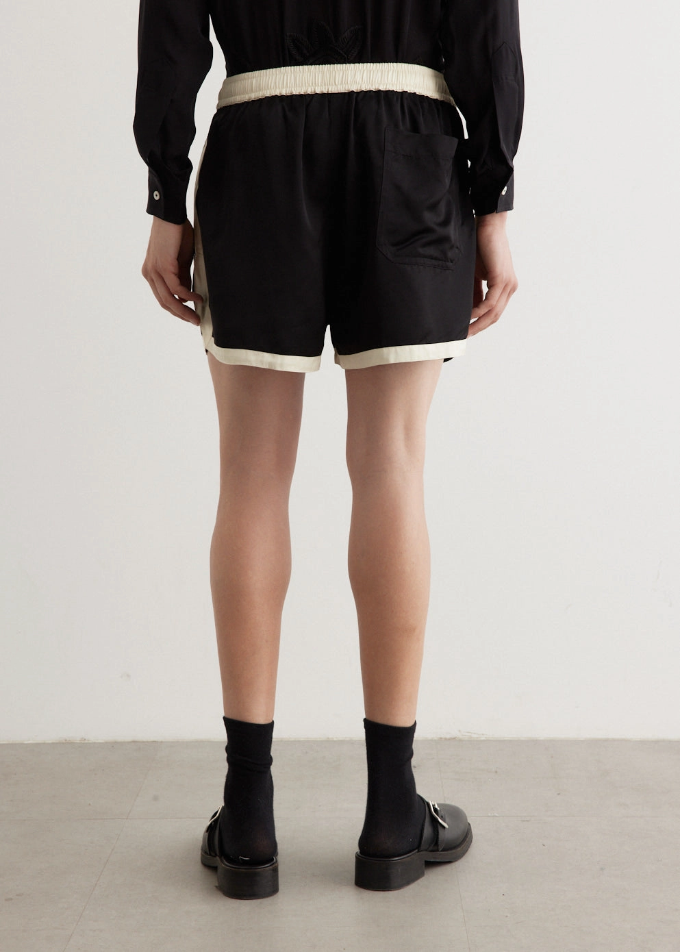 Satin Gym Shorts Low Maintenance Fabric