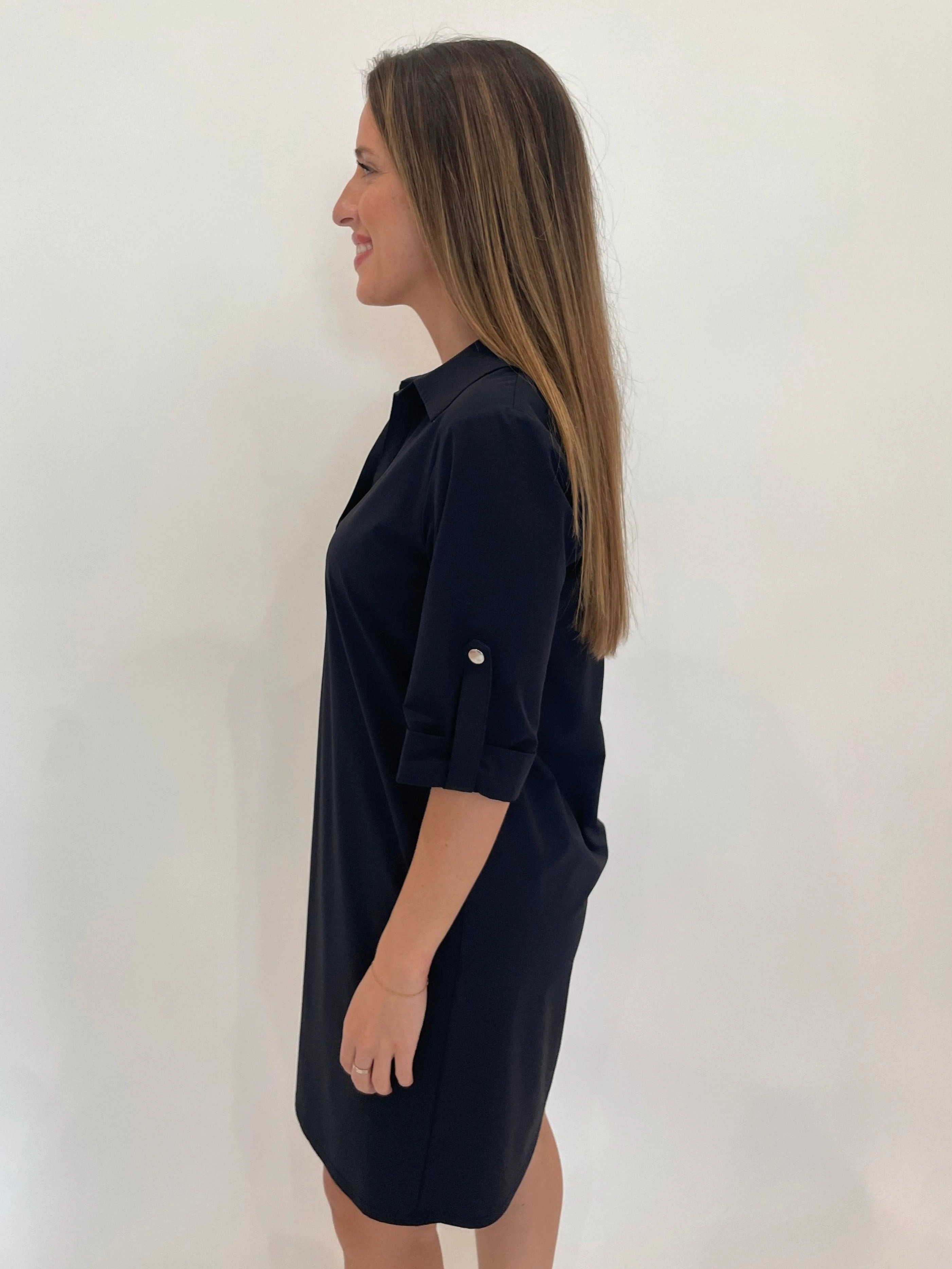 Ryan Tech Dress - Navy Soft Finish