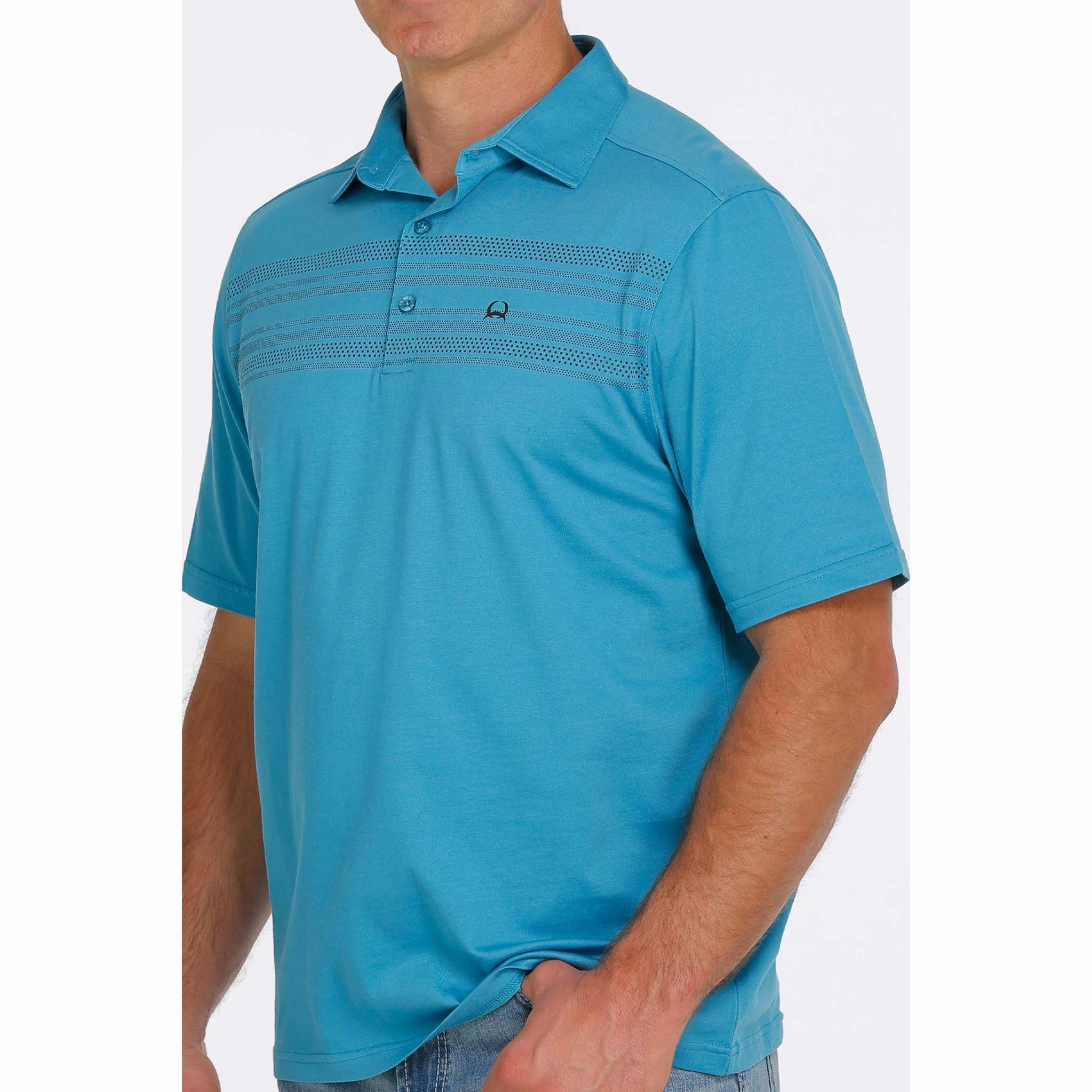 Anti-static Cinch Blue Stripe Polo