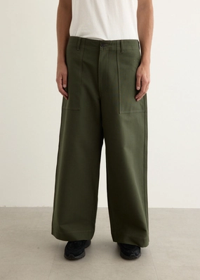 Cotton Double Weave Wide Pants Street Comfort SnagFreeFabric