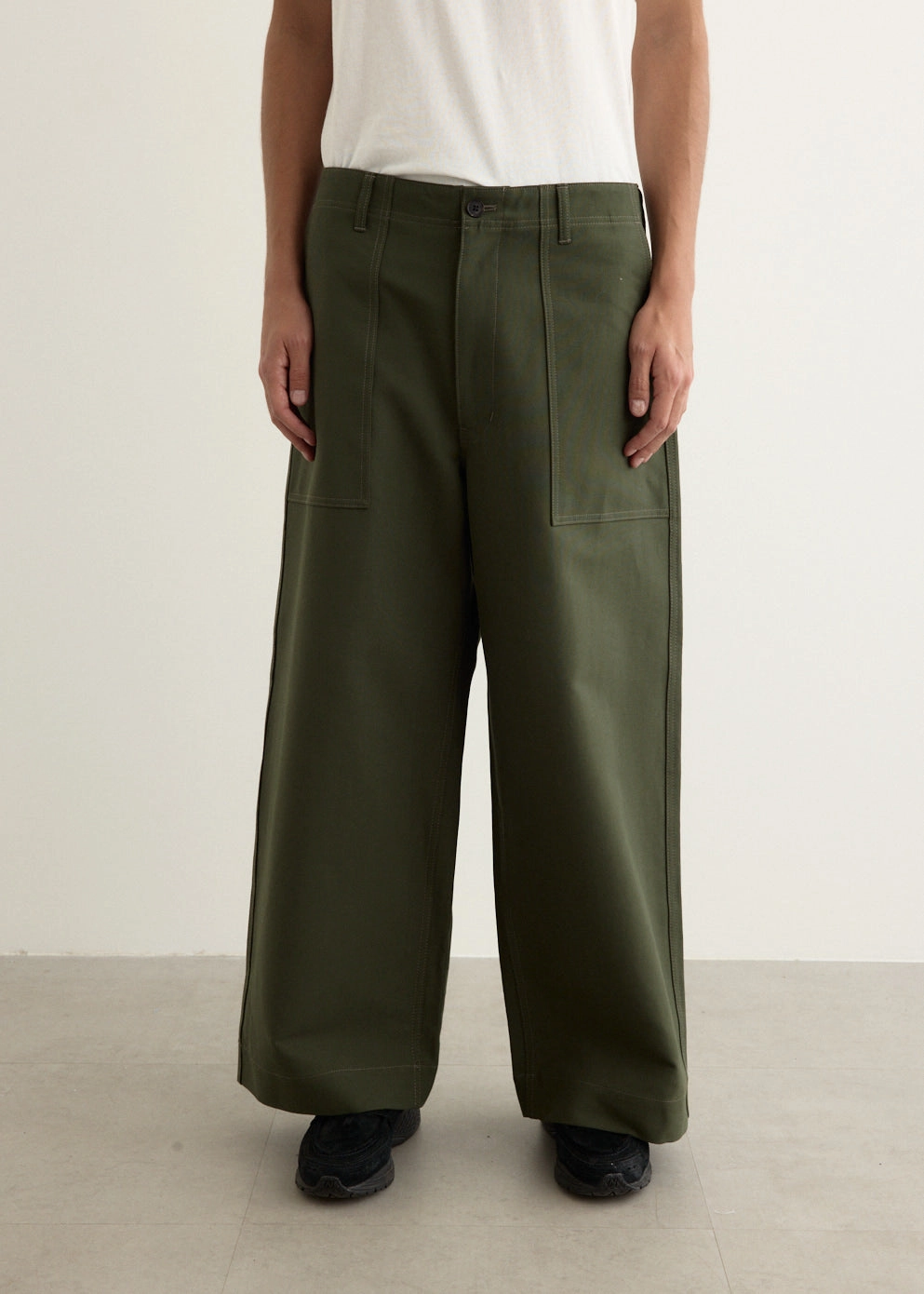 Cotton Double Weave Wide Pants Street Comfort SnagFreeFabric