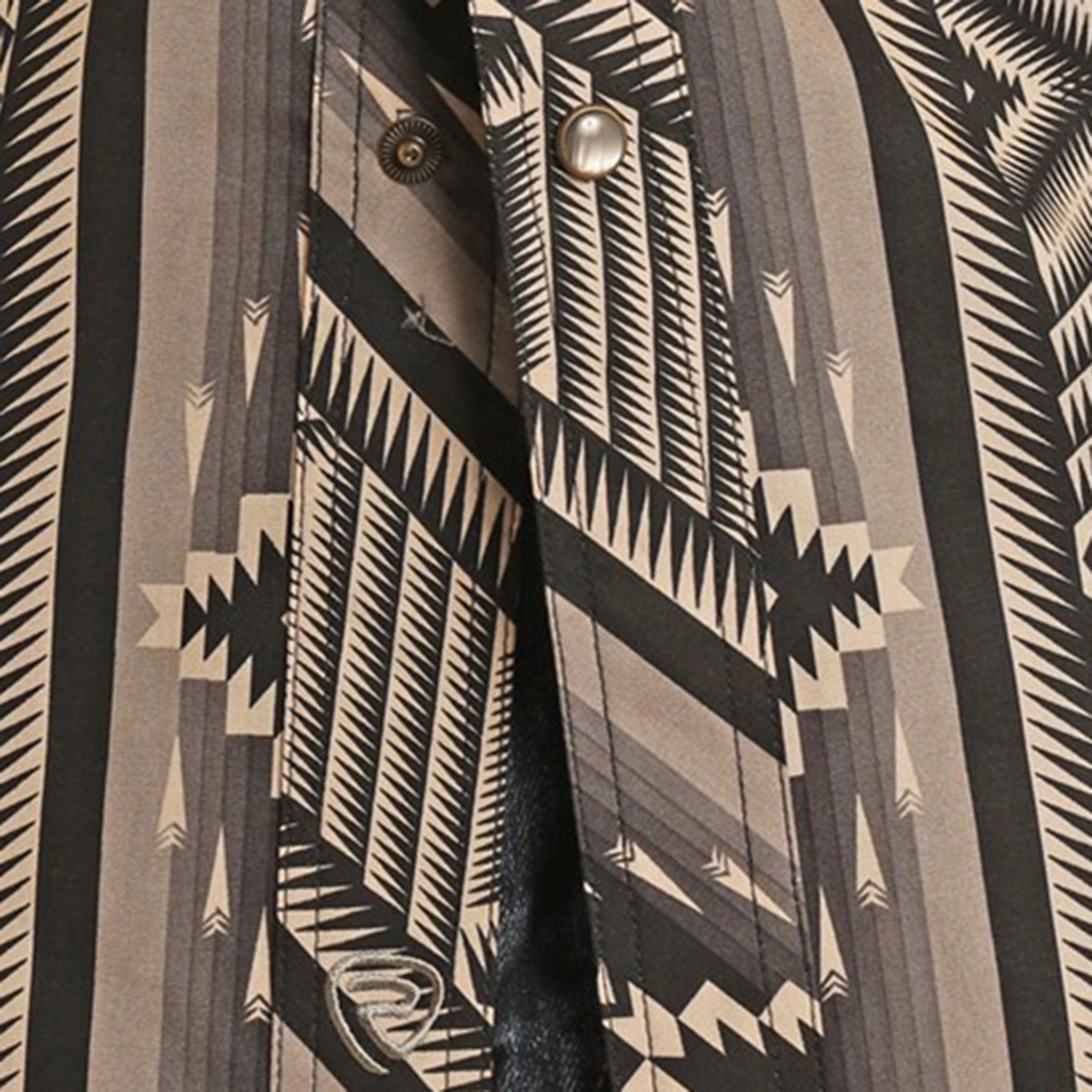 Flexible Movement Rock & Roll Men's Black/Cream Aztec Shirt