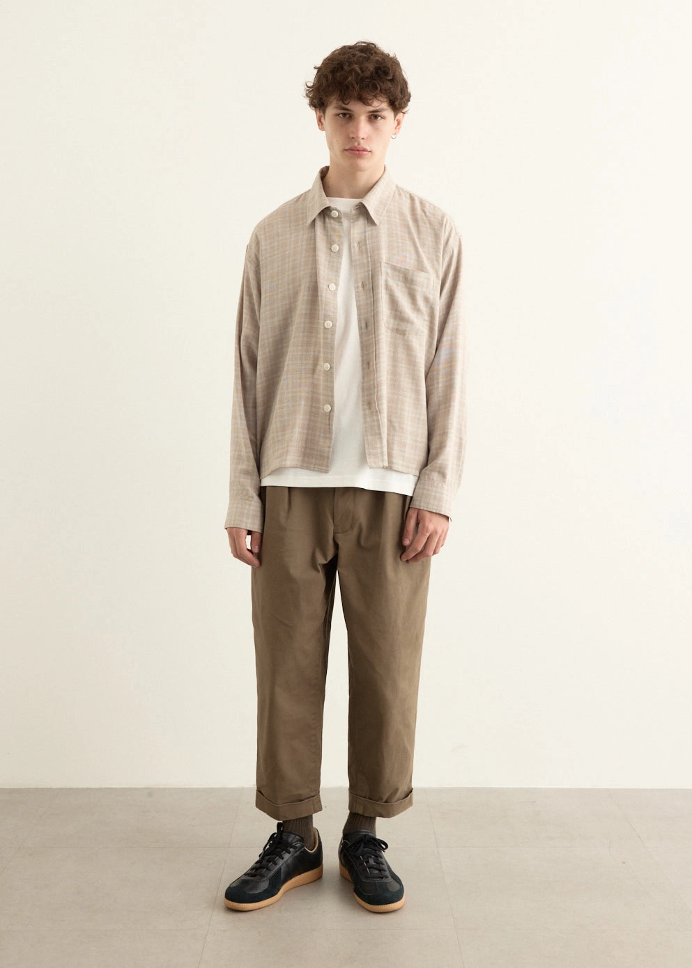 Slim Fit Design Heat Friendly 2 Pleats Twill Pants